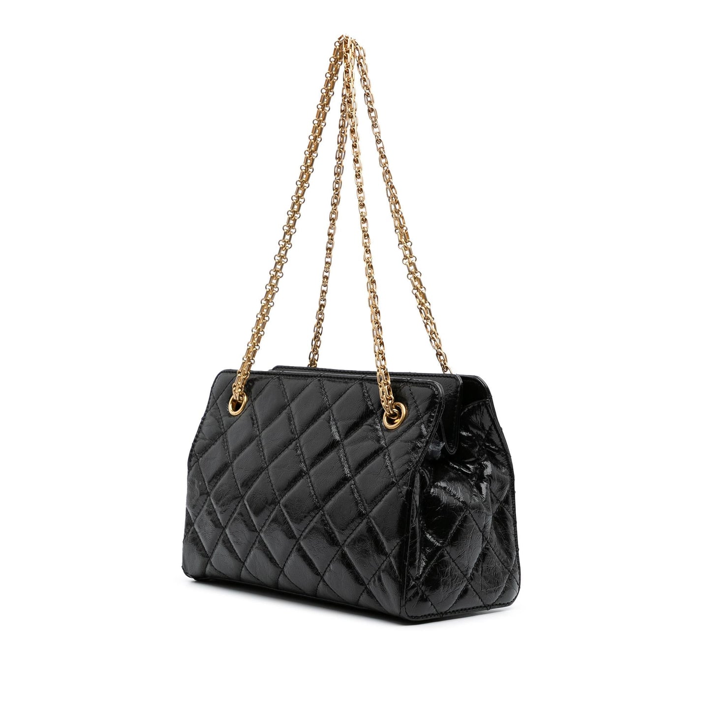 Chanel Reissue 2.55 Glazed Crackled Calfskin Shopping Handbag Bag 1
