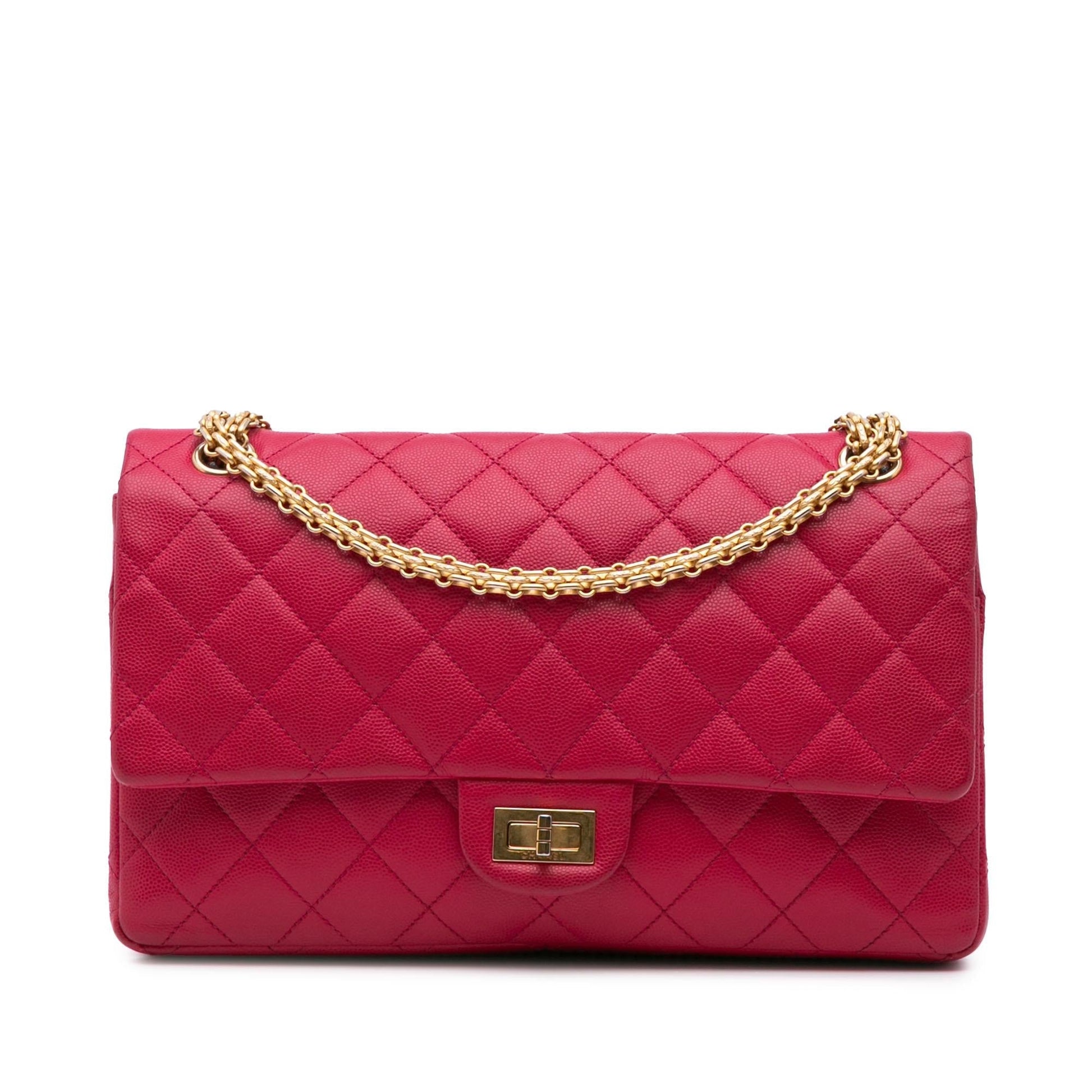 Chanel Reissue 2.55 Quilted Caviar Double Flap Handbag Flap 228