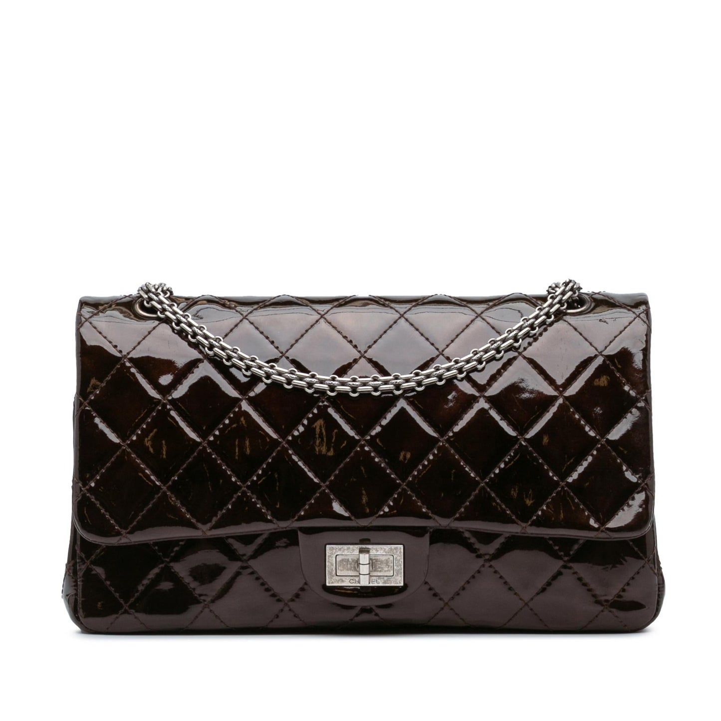 Chanel Reissue 2.55 Quilted Patent Double Flap Handbag
