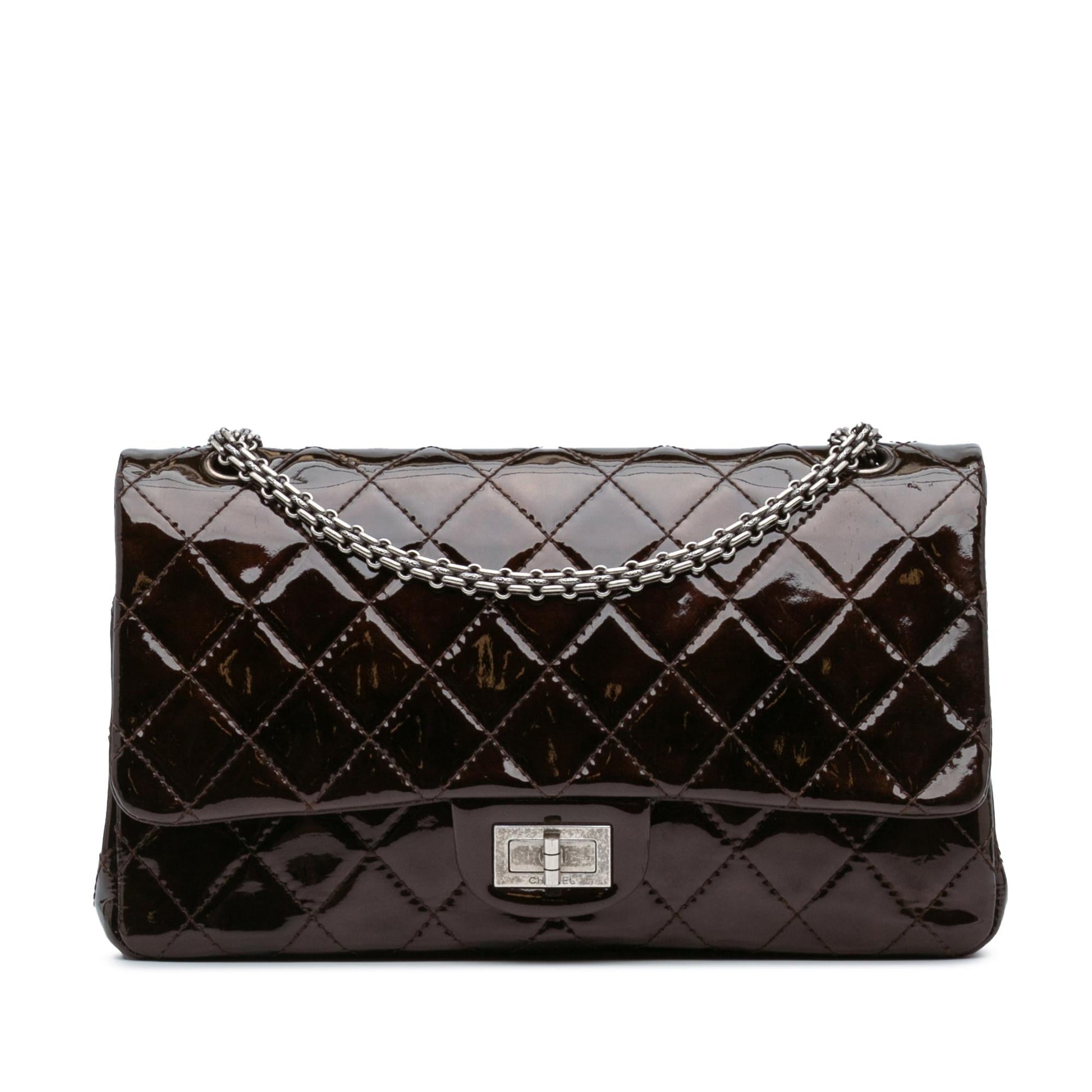 Chanel Reissue 2.55 Quilted Patent Double Flap Handbag