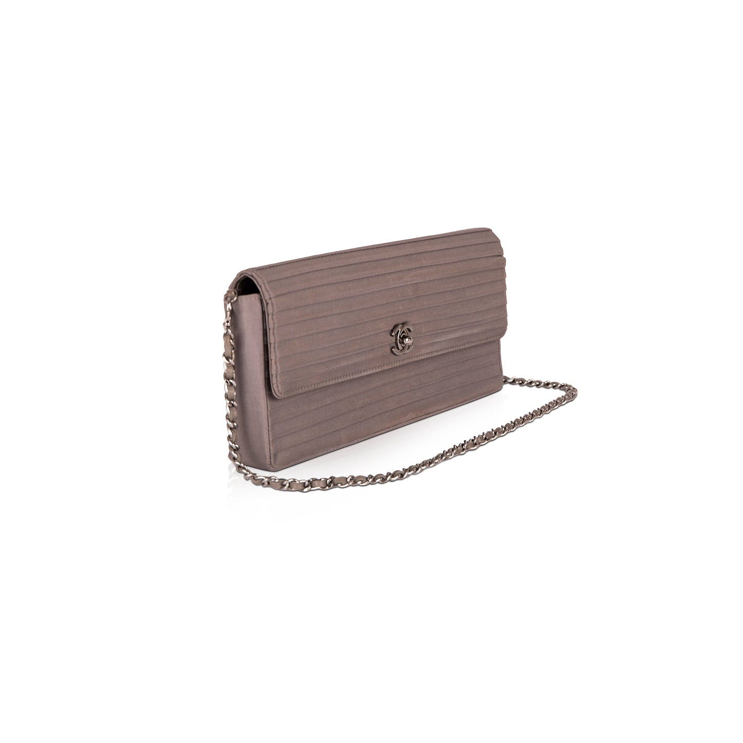 Chanel Satin Horizontal Quilt E W Travel Bag