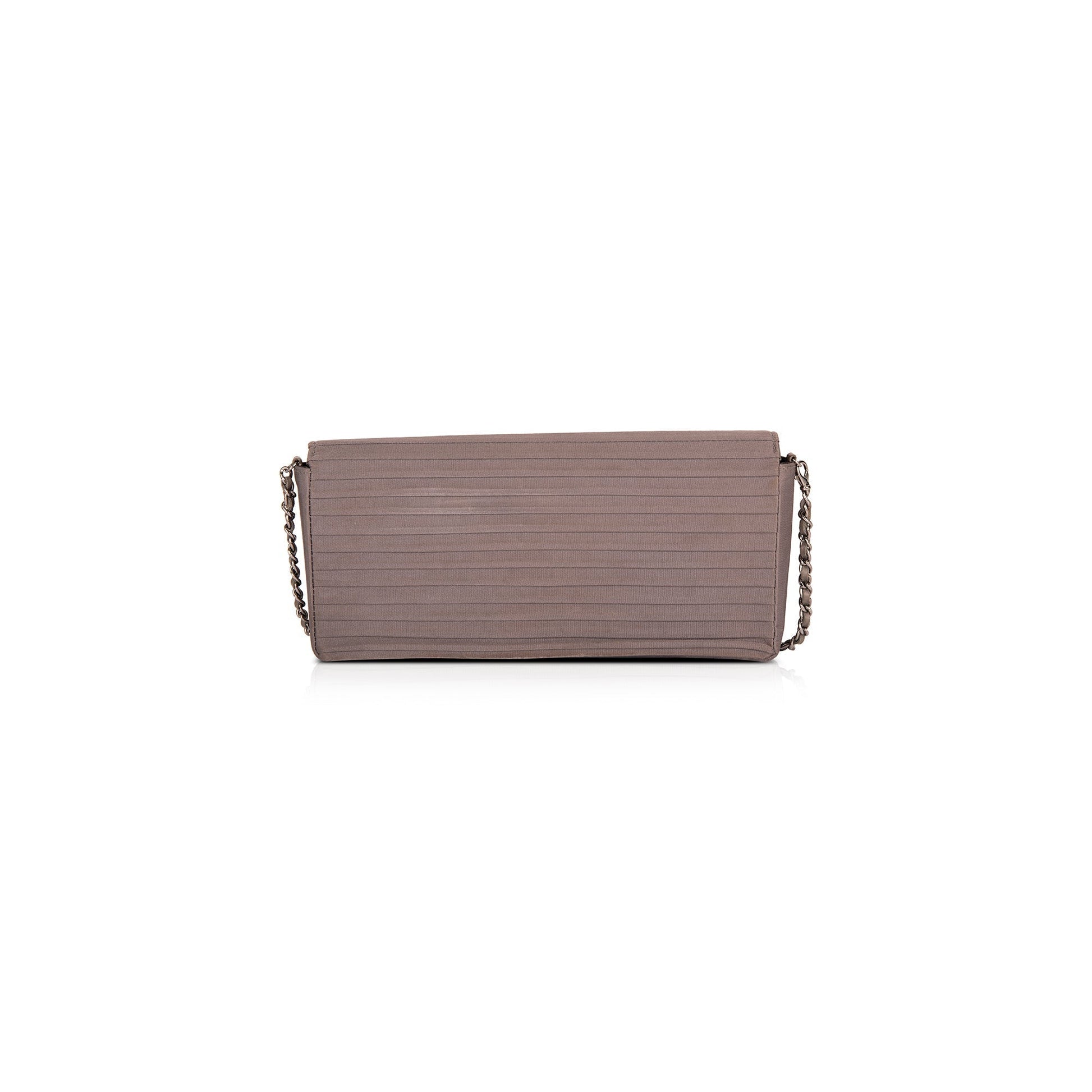 Chanel Satin Horizontal Quilt E W Travel Bag
