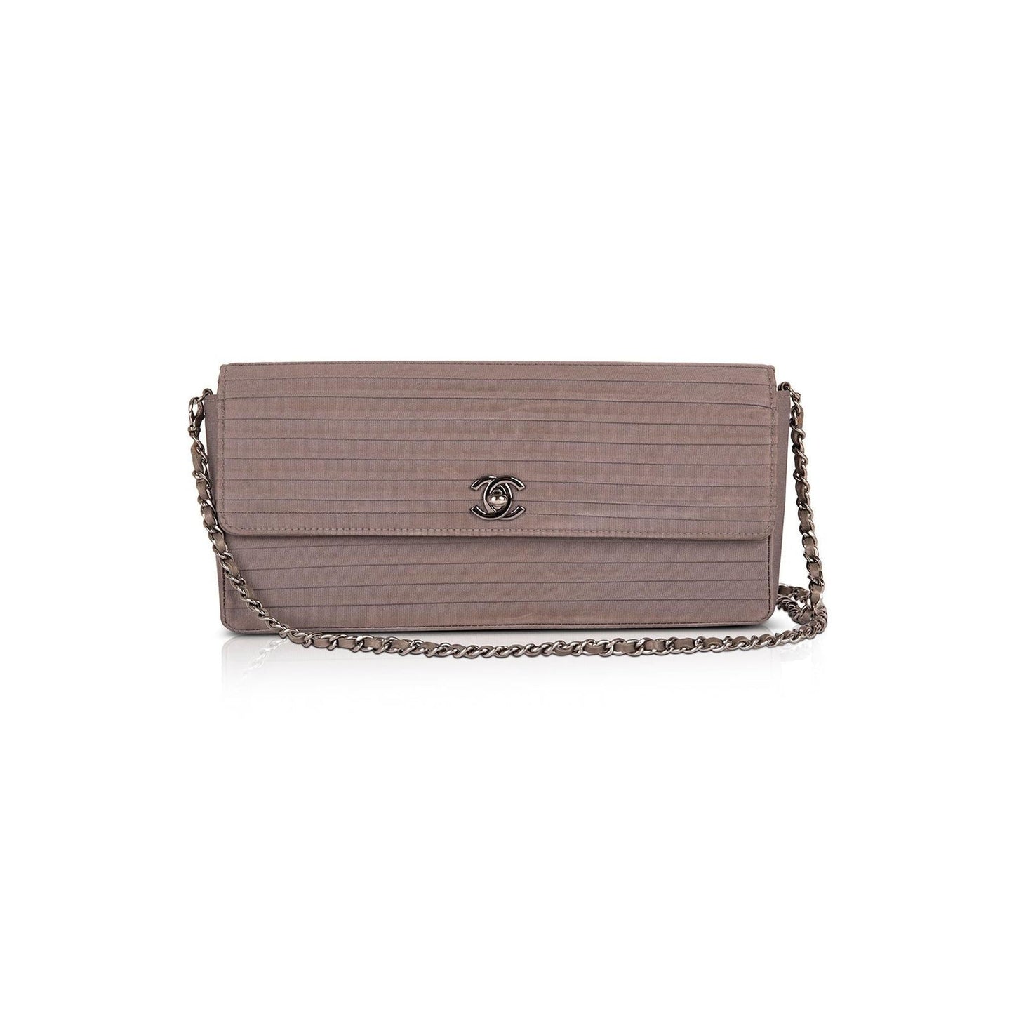 Chanel Satin Horizontal Quilt E W Travel Bag