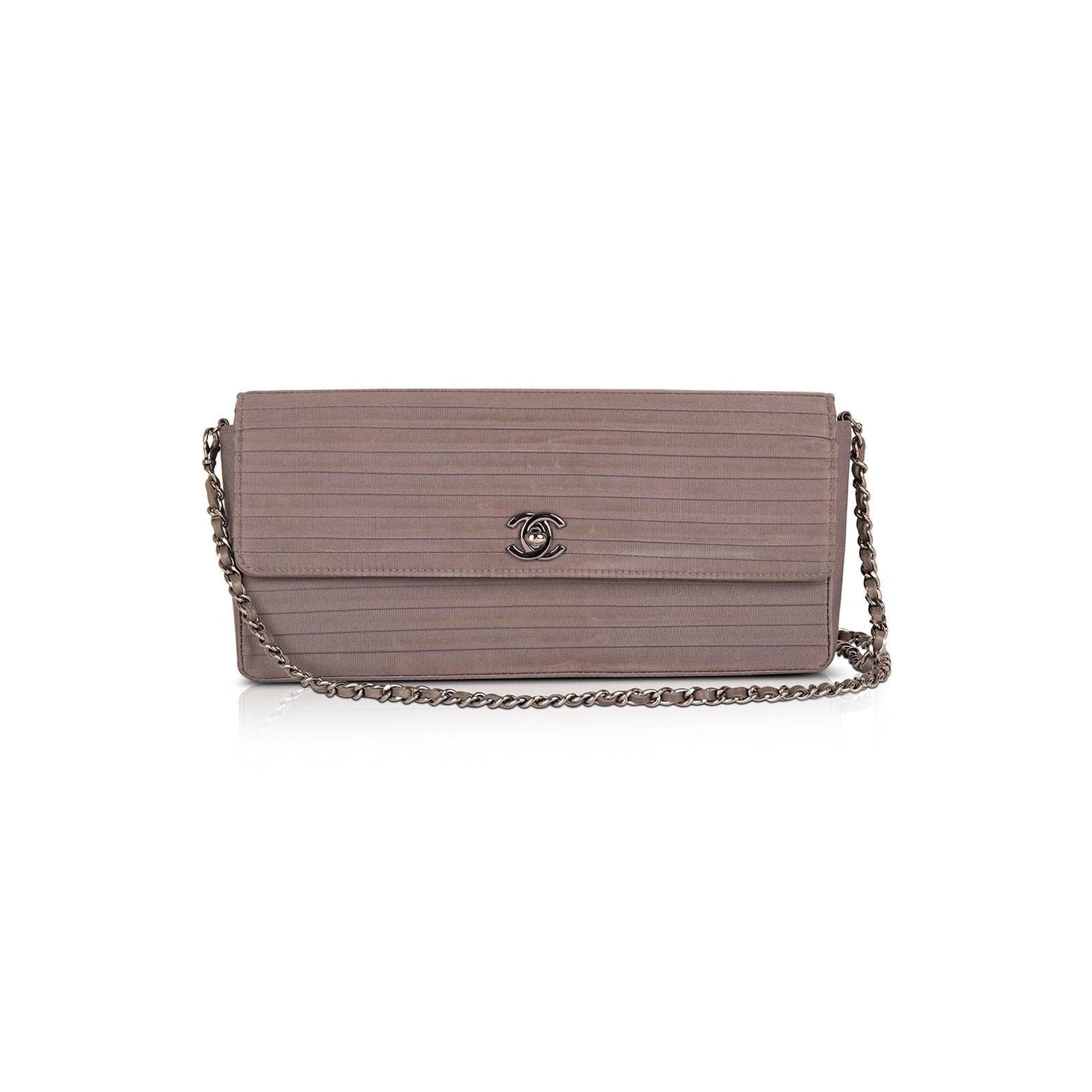 Chanel Satin Horizontal Quilt E W Travel Bag