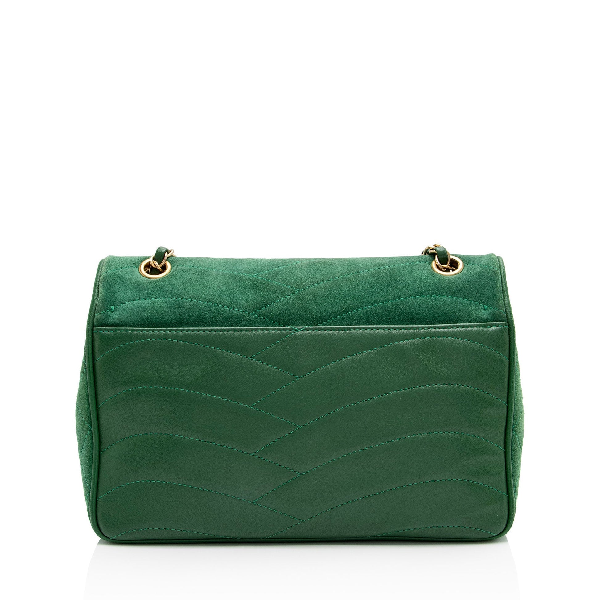 Chanel Scallop Quilted Suede Pagoda Flap SHF-StVv1m Shoulder Bag