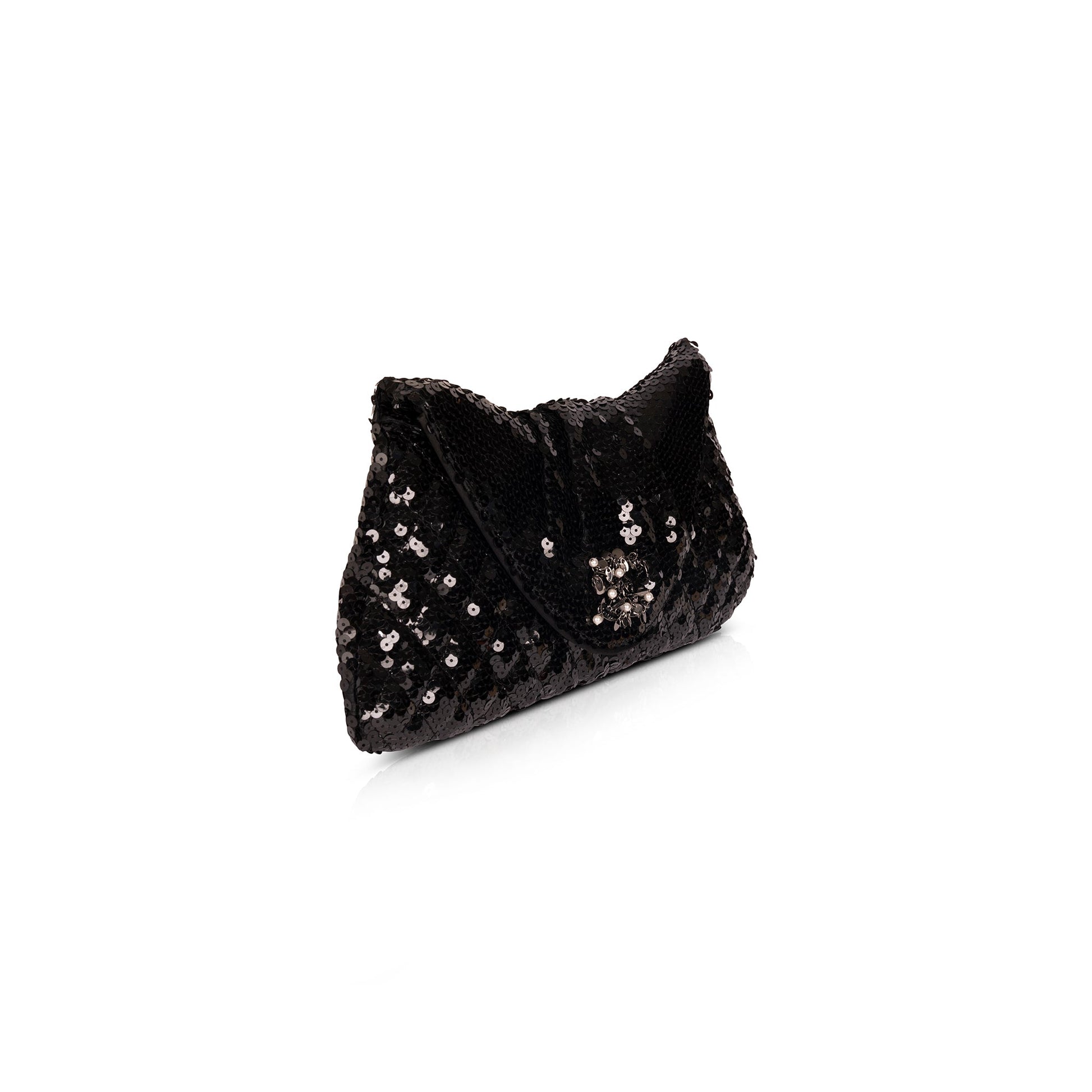 Chanel Sequin CC Half Moon Travel Bag