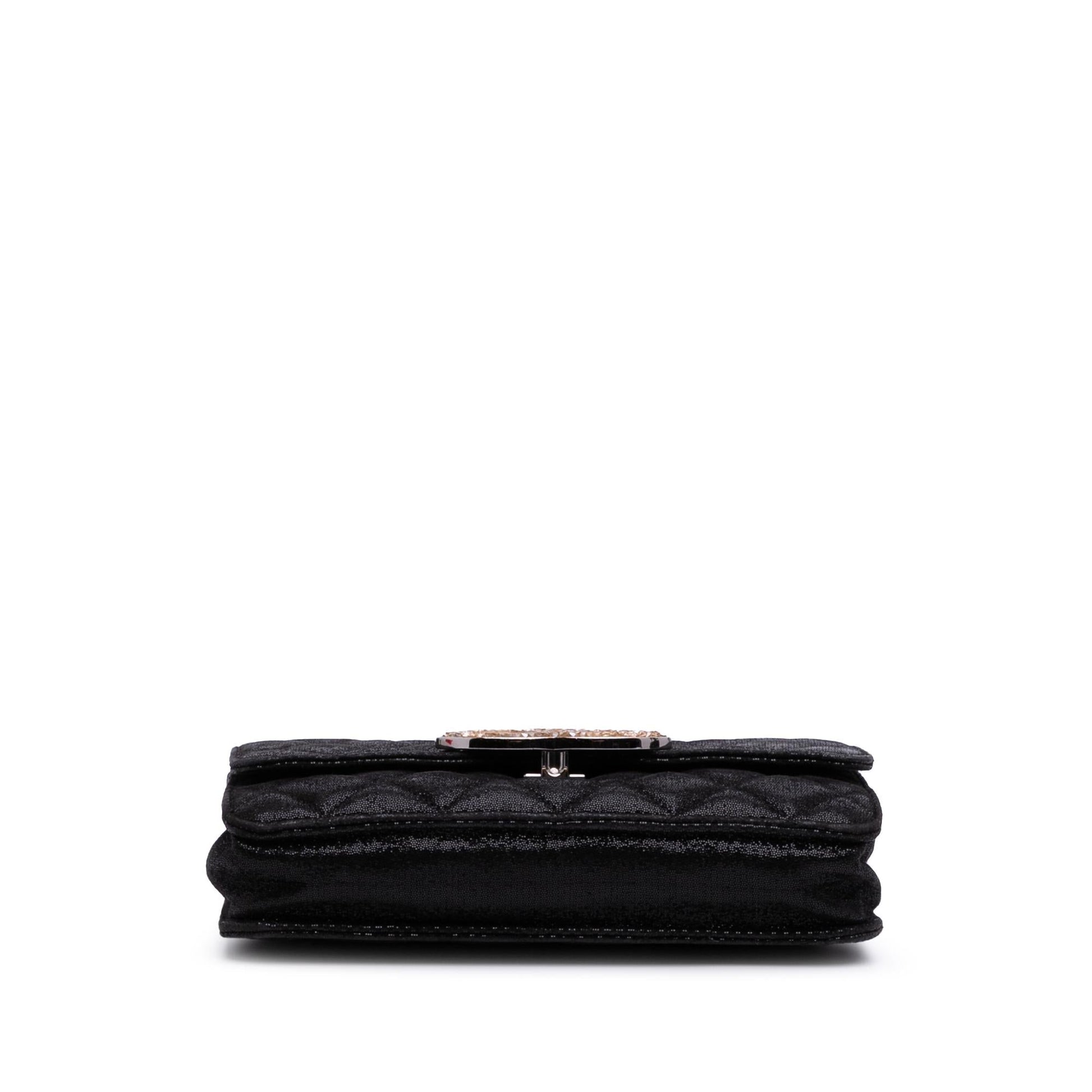 Chanel Sequined Goatskin CC Crystal On Wallet Case