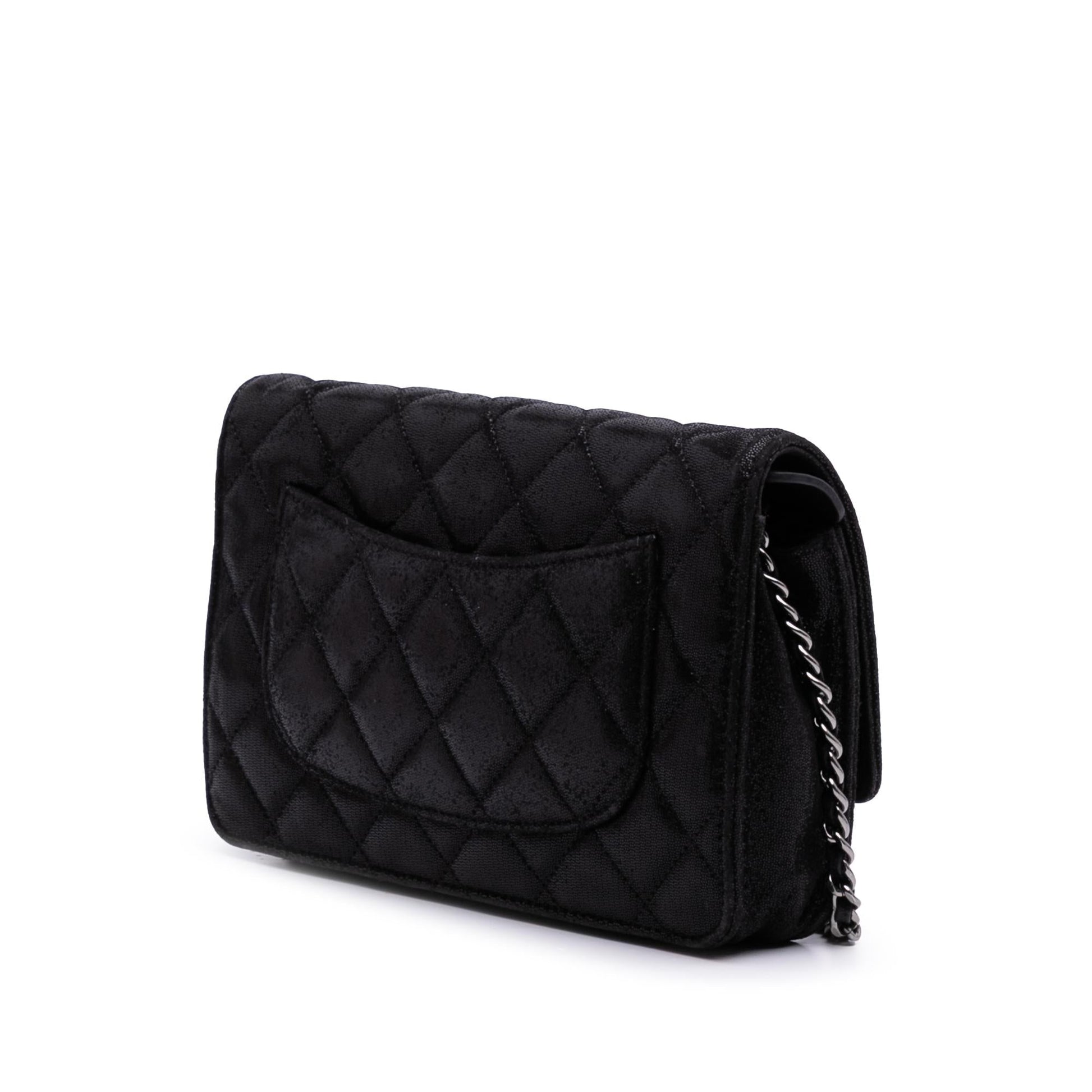 Chanel Sequined Goatskin CC Crystal On Wallet Case Chain 1