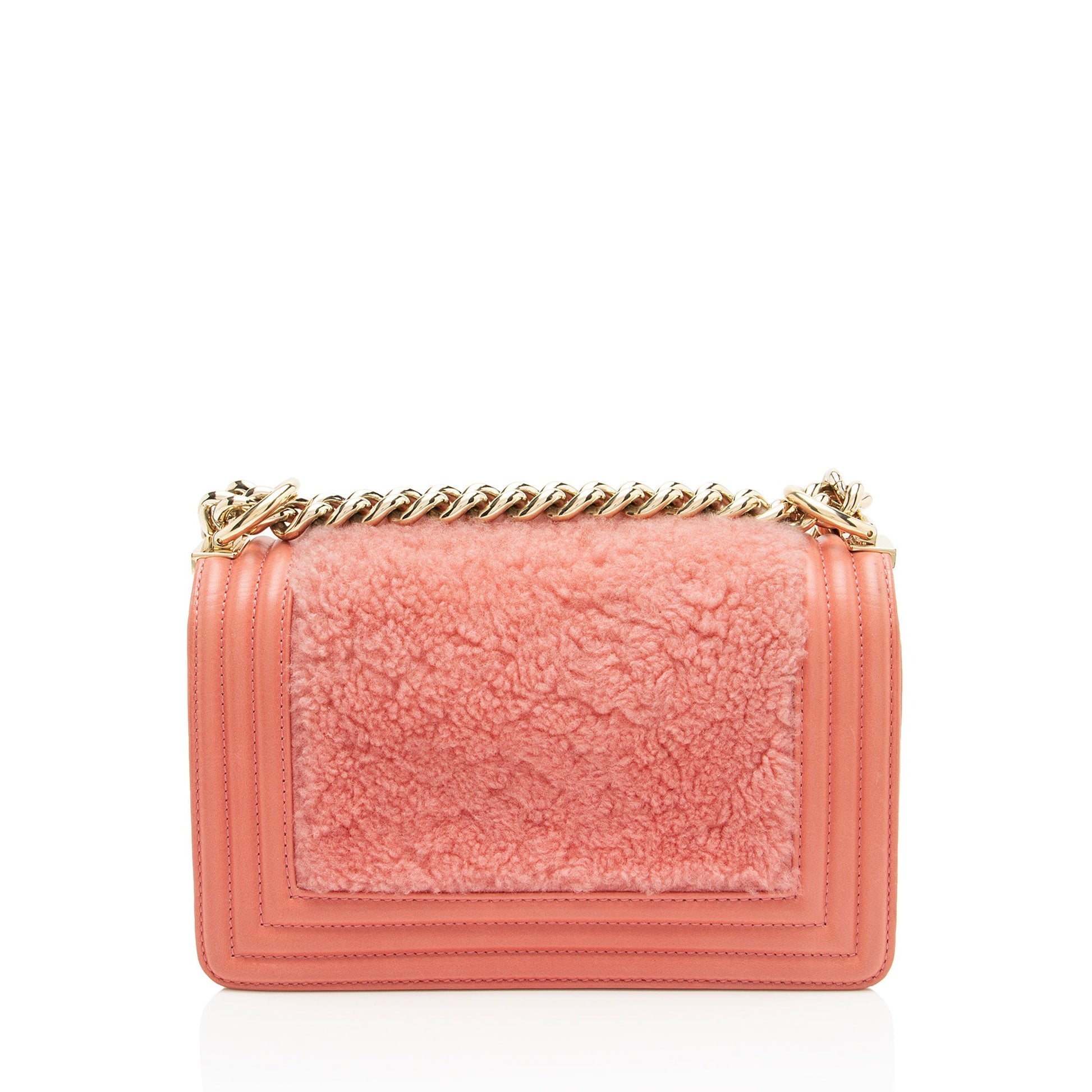 Chanel Shearling Calfskin Boy Small Handbag