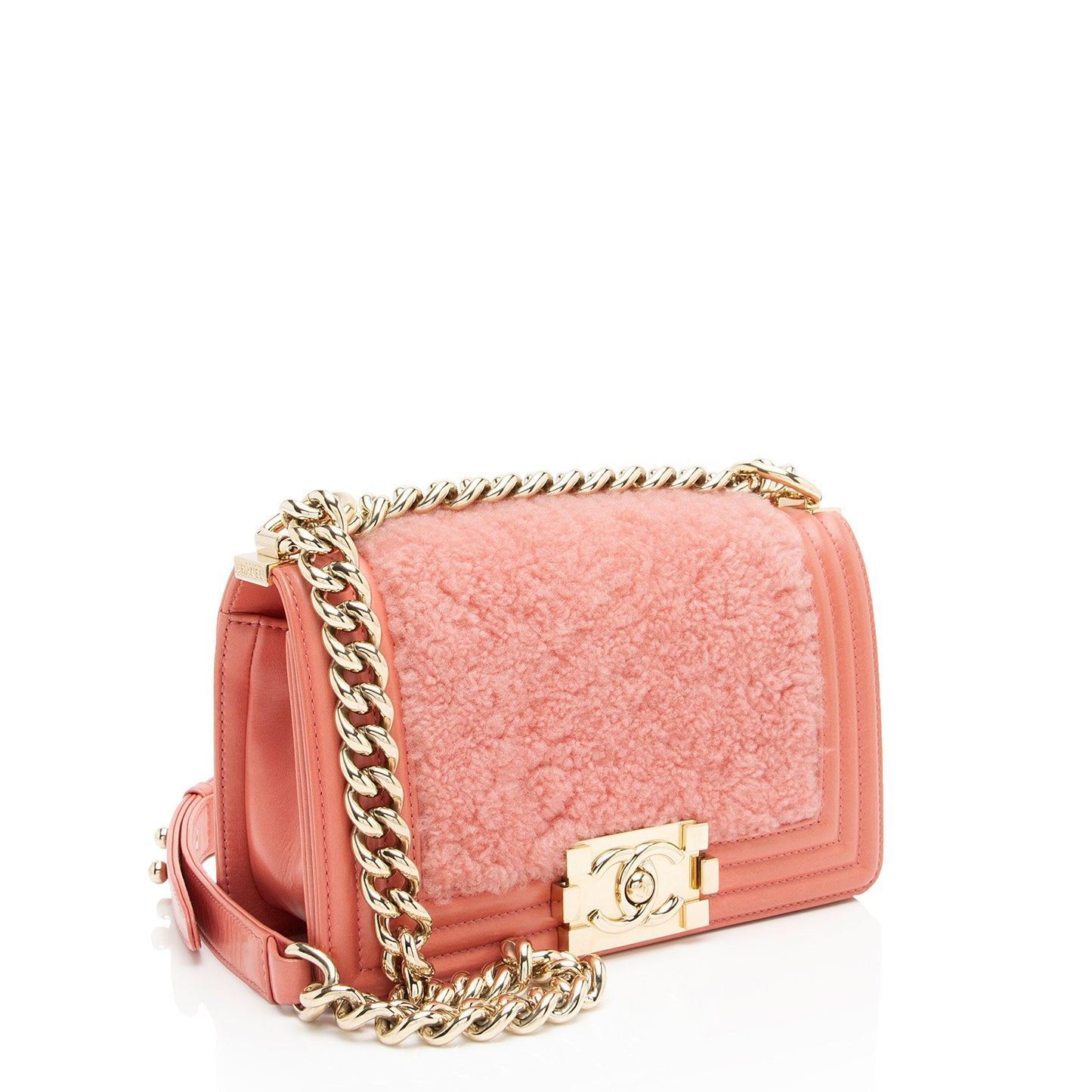 Chanel Shearling Calfskin Boy Small Handbag