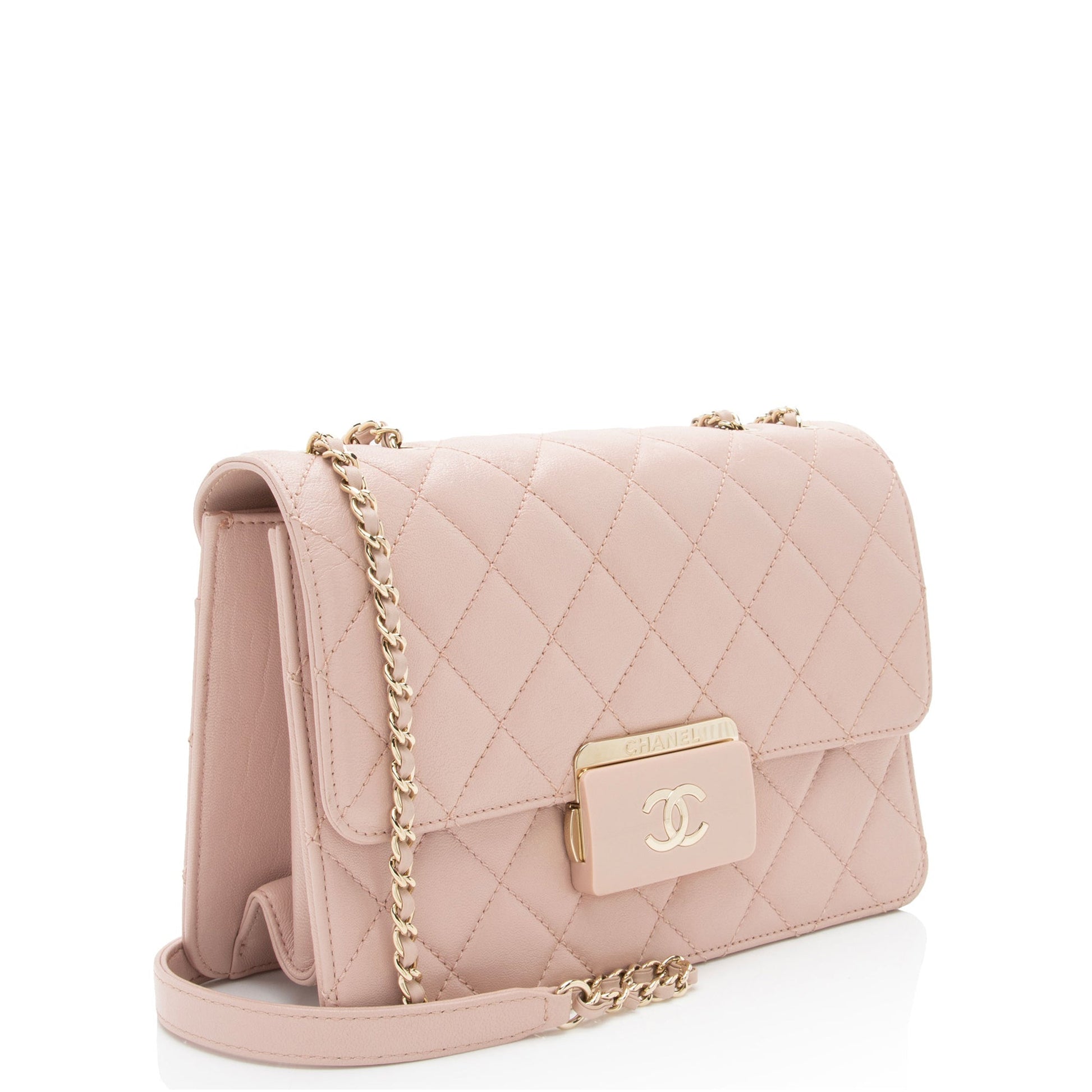 Chanel Sheepskin Beauty Flap Lock Small Shoulder Bag