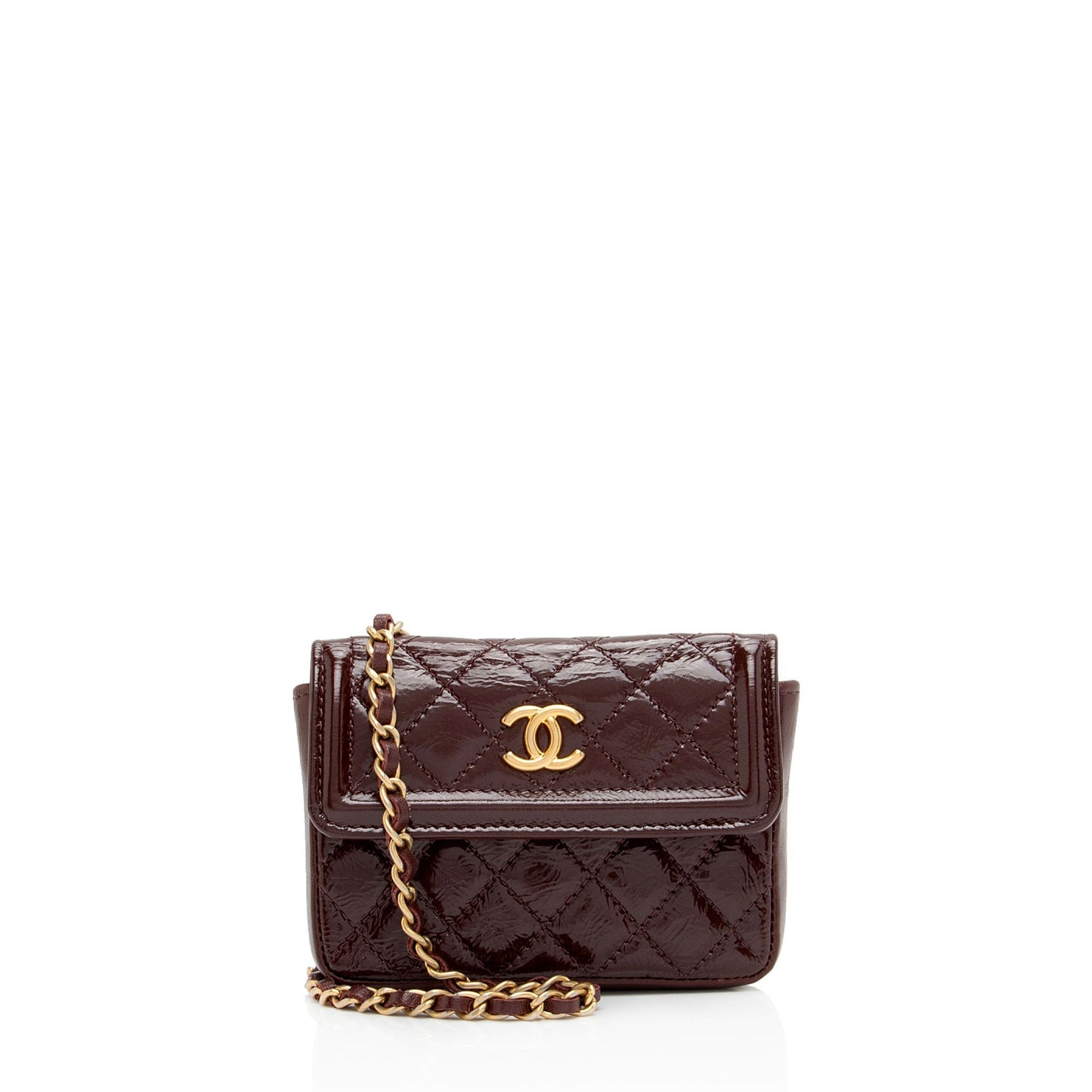 Chanel Shiny Aged Calfskin Flap Belt SHF-lqkDBp