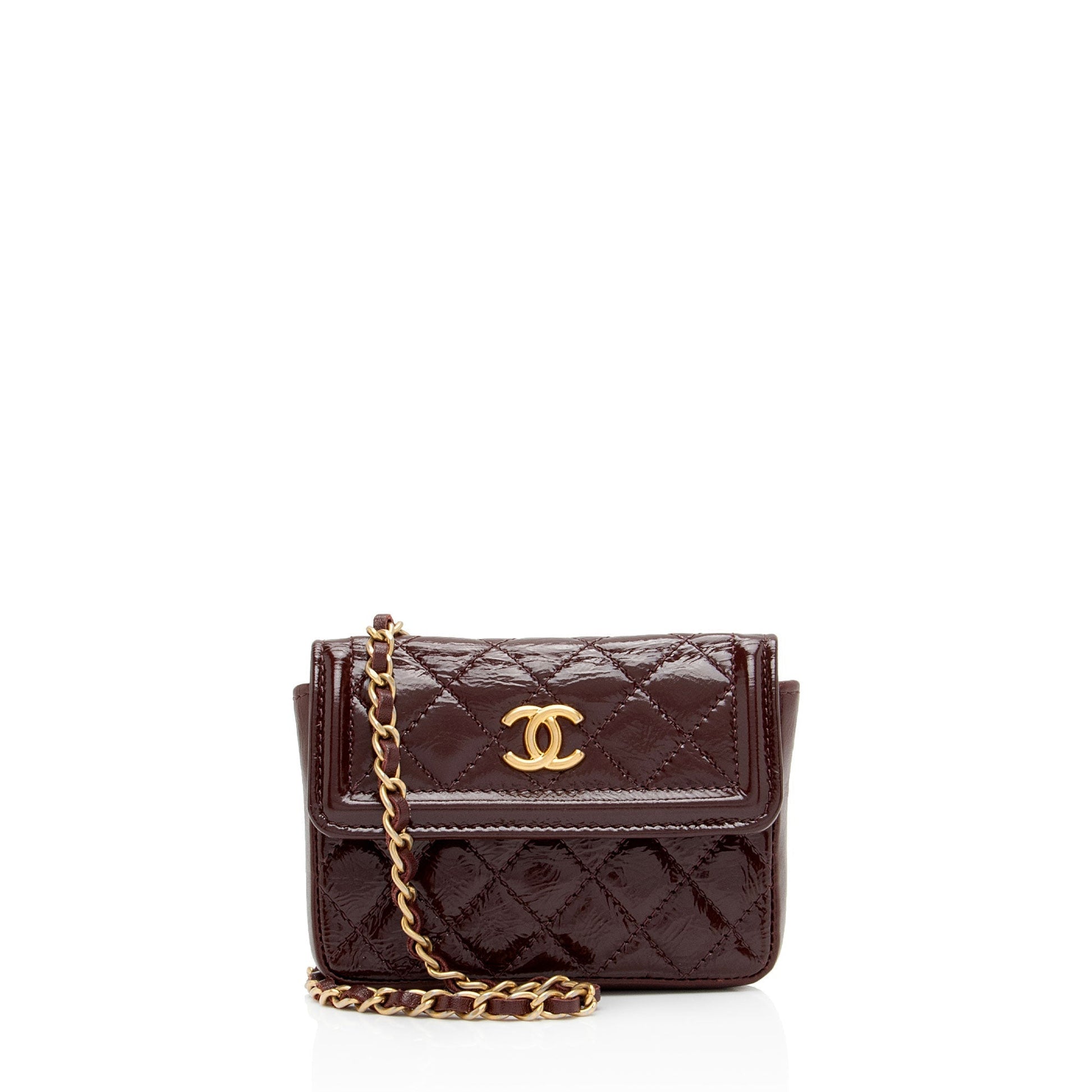 Chanel Shiny Aged Calfskin Flap Belt SHF-lqkDBp