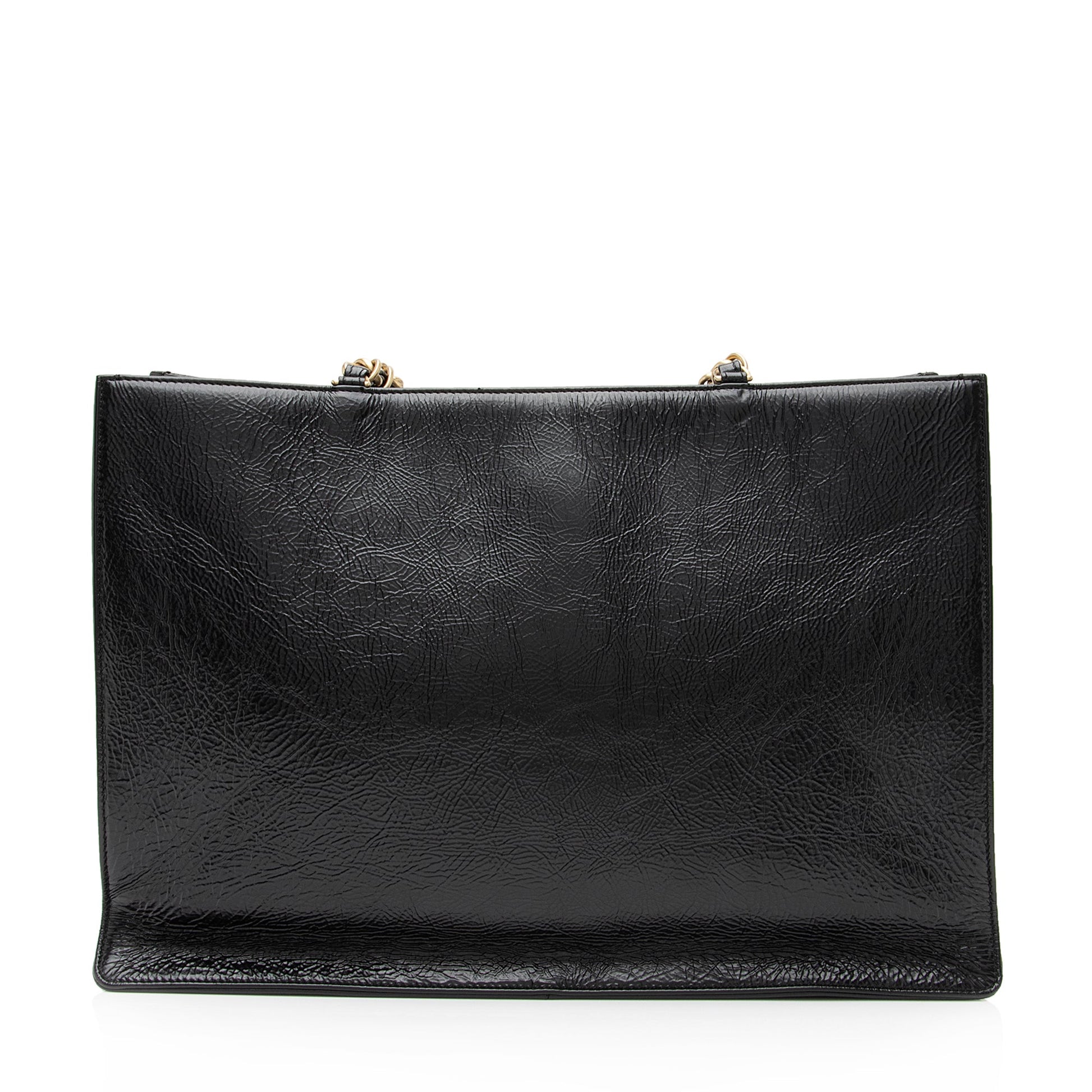 Chanel Shiny Aged Calfskin Timeless CC E Tote Bag