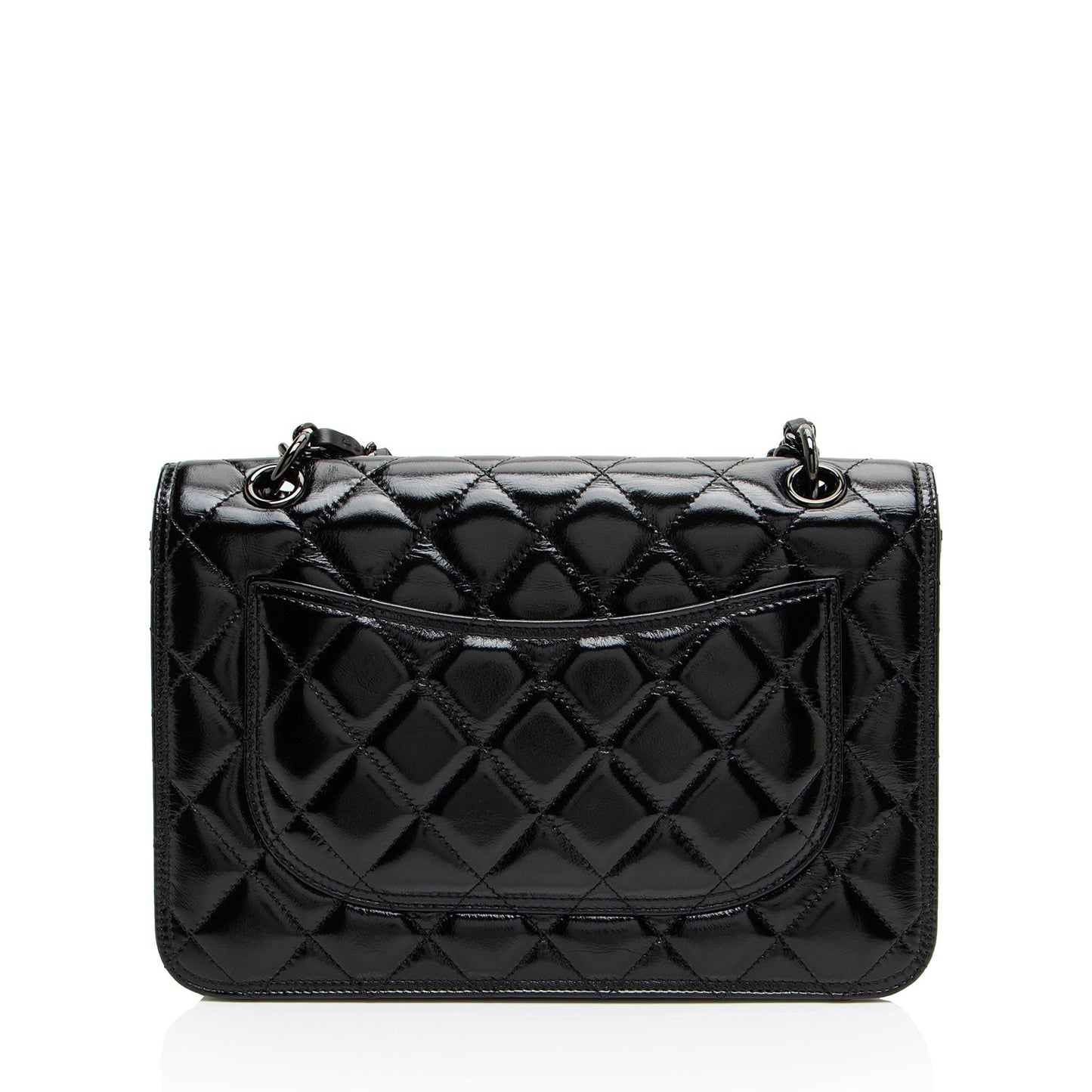 Chanel Shiny Crumpled Calfskin So Double You Black Shoulder Bag