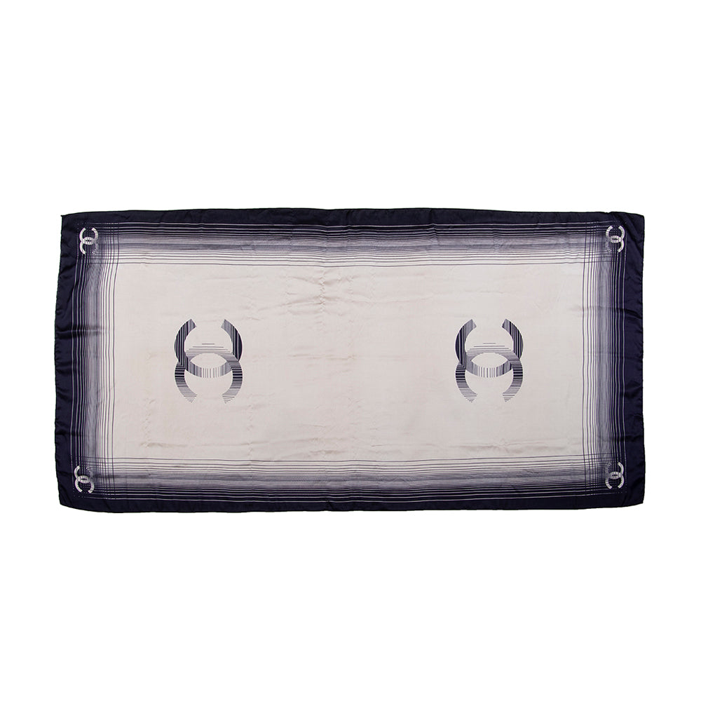 Chanel Silk CC Oversize Scarf SHF