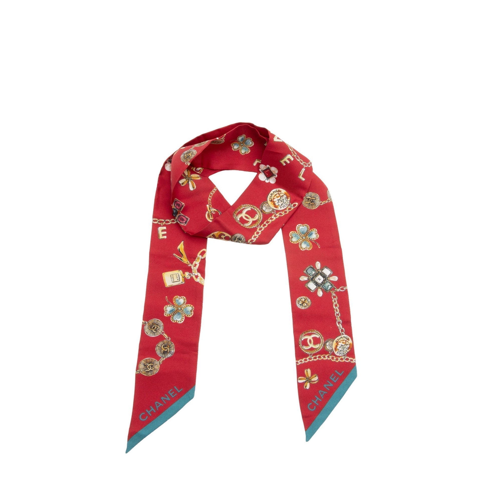 Chanel Silk Jewelry Bandeau Scarf (Shf-Oarmru) Bag