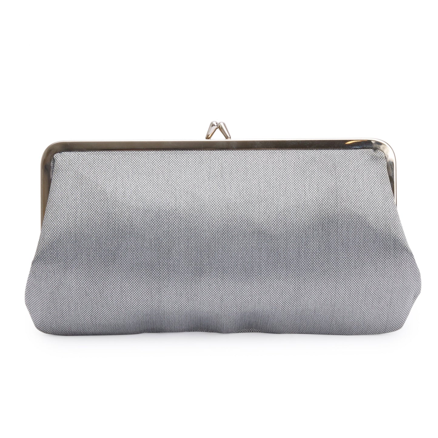 Louis Vuitton Chanel Nylon CC Kisslock Frame Silver Travel Bag