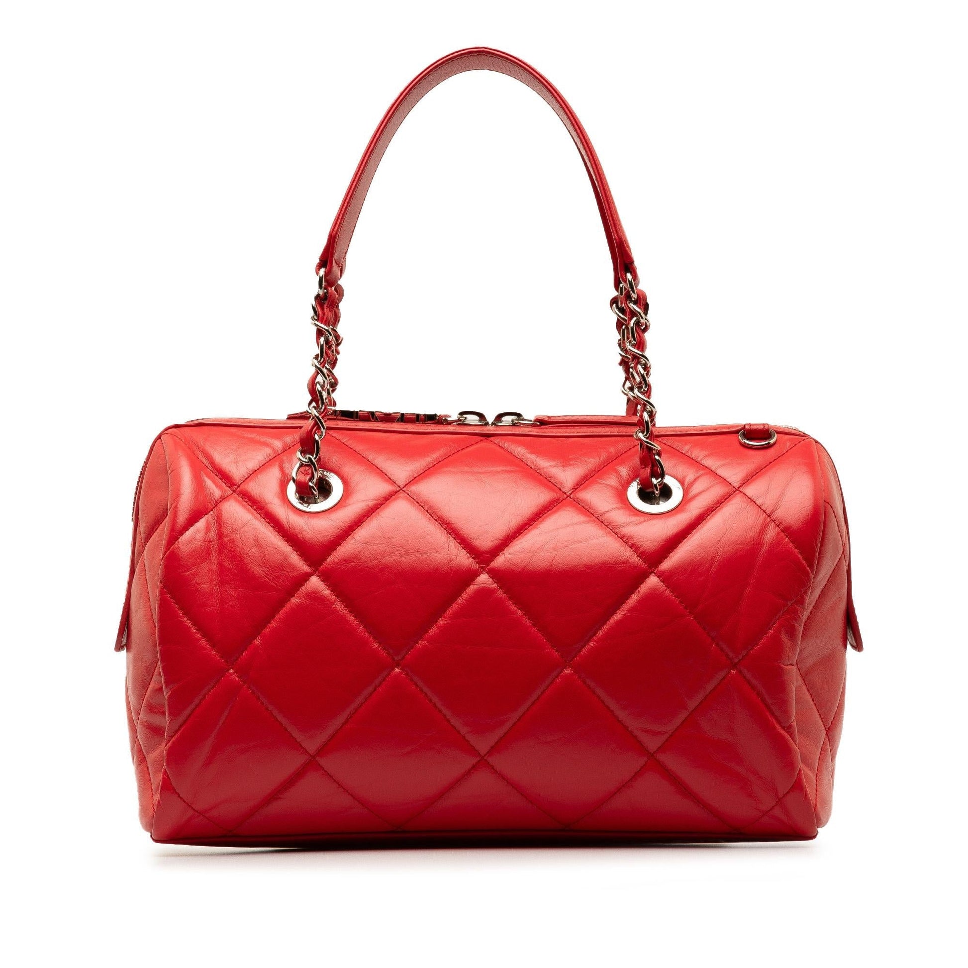 Chanel Aged Calfskin Express Bowling Satchel Small Satchel Bag