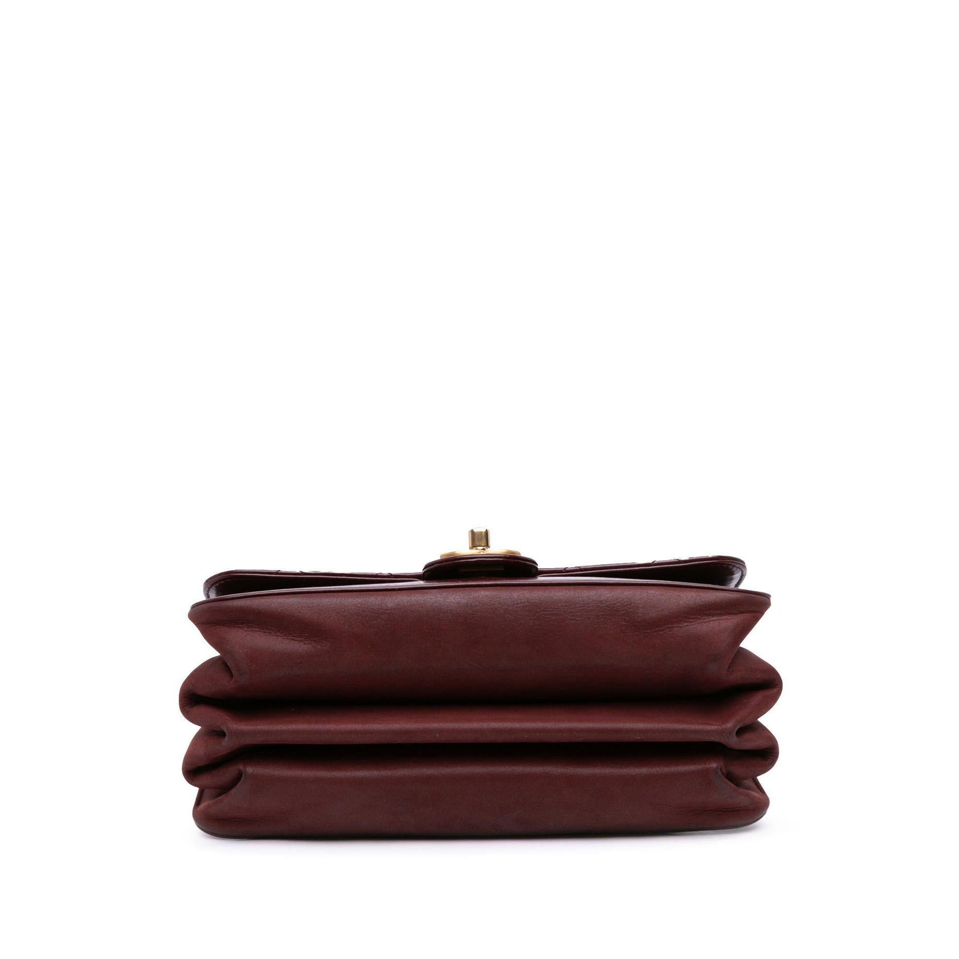 Chanel Aged Calfskin Straight Lined Flap Small Handbag Flap 1