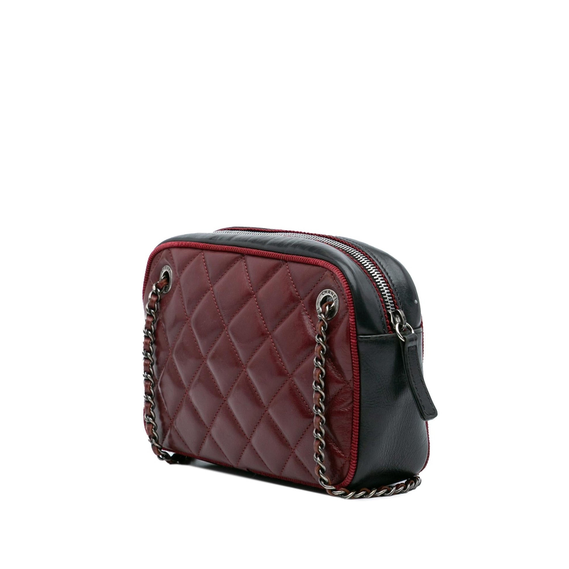 Chanel Bicolor Quilted Calfskin Ballerine Camera Small Crossbody Bag