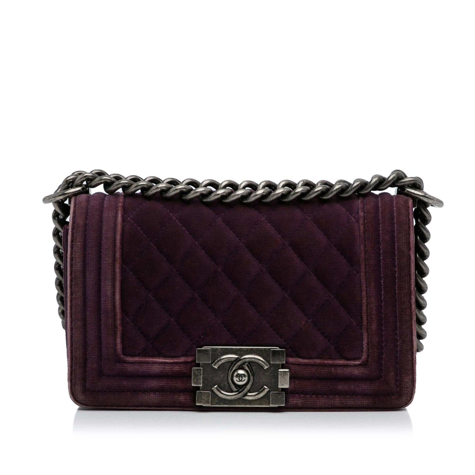 Chanel Boy Velvet Flap SHG-xHXqXz Small Shoulder Bag