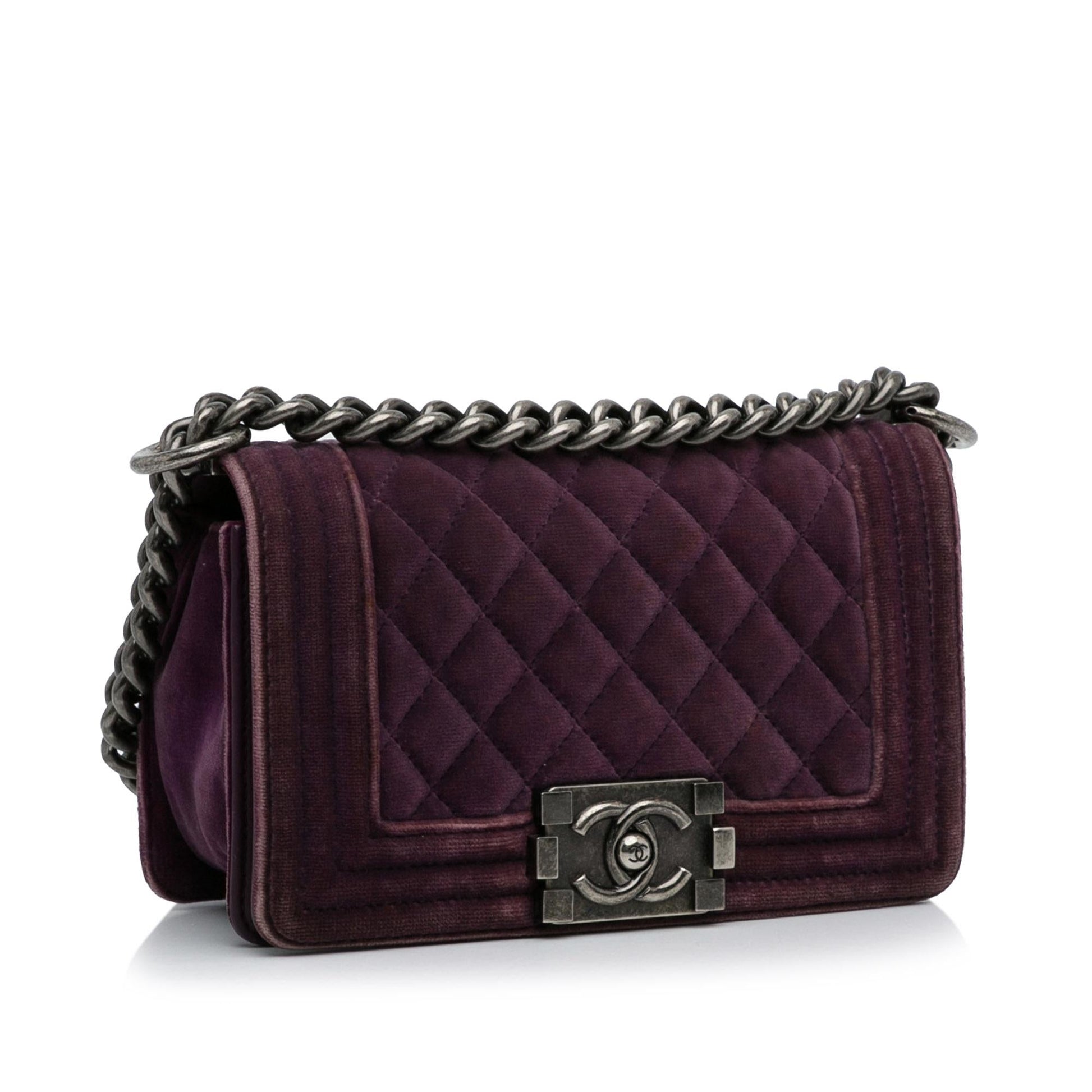 Chanel Boy Velvet Flap SHG-xHXqXz Small Shoulder Bag