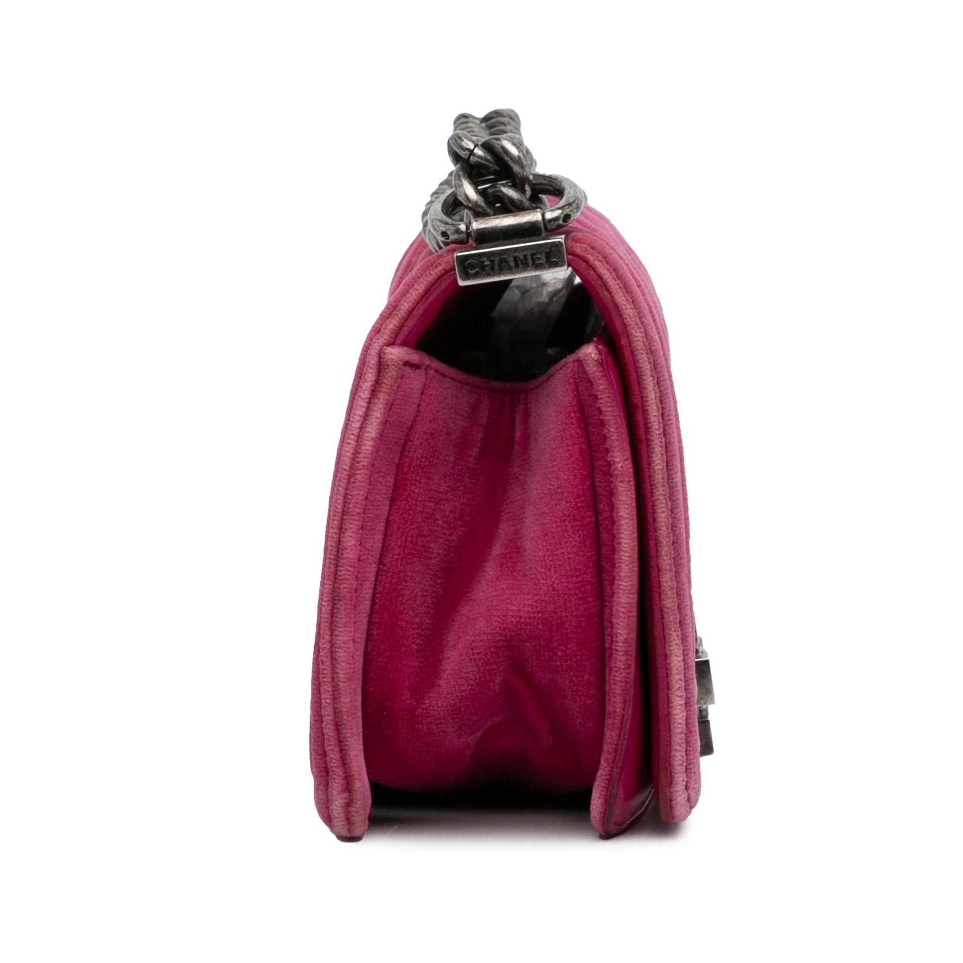 Chanel Boy Velvet Flap SHG-p1JjYJ Small Shoulder Bag