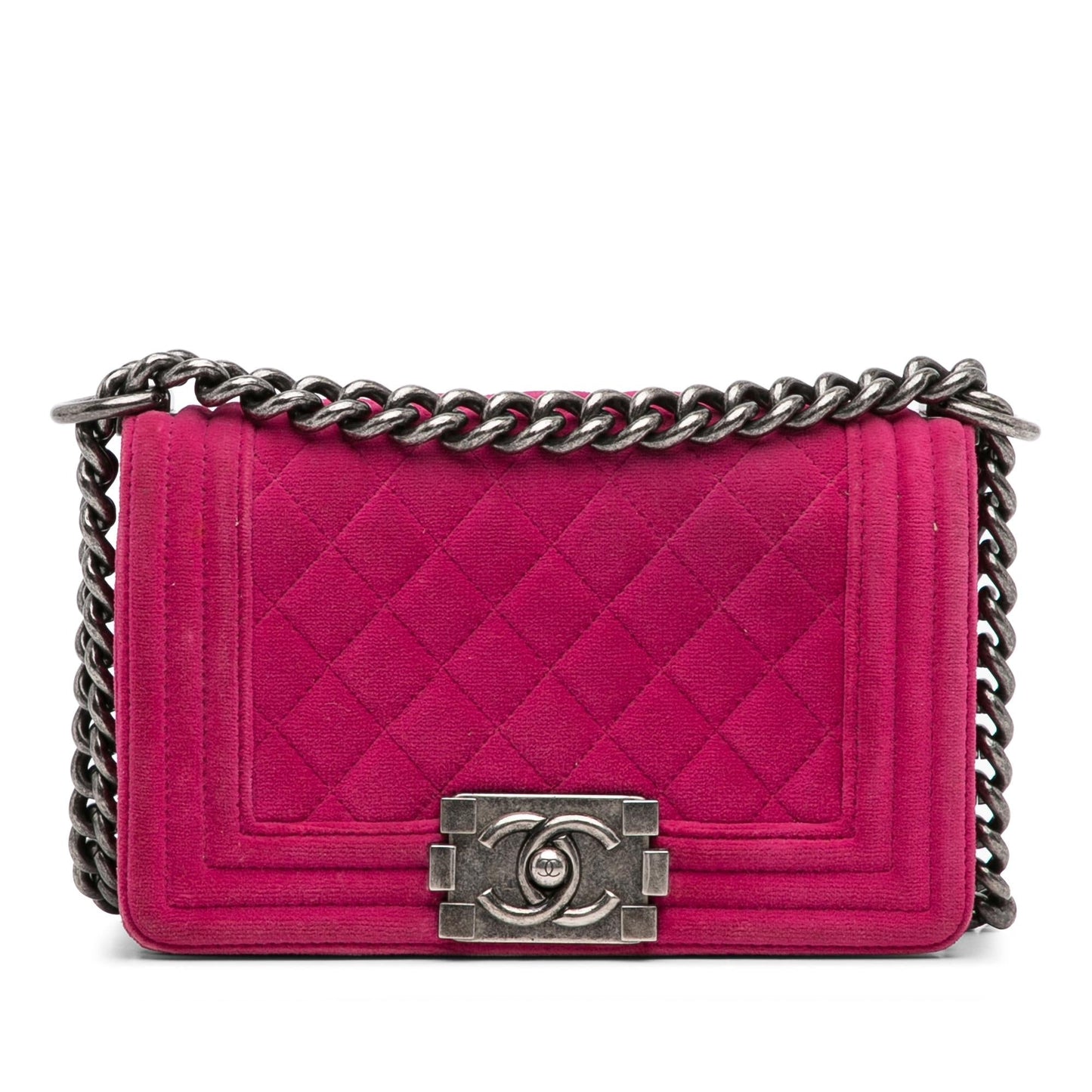 Chanel Boy Velvet Flap SHG-HrRb7c Small Shoulder Bag