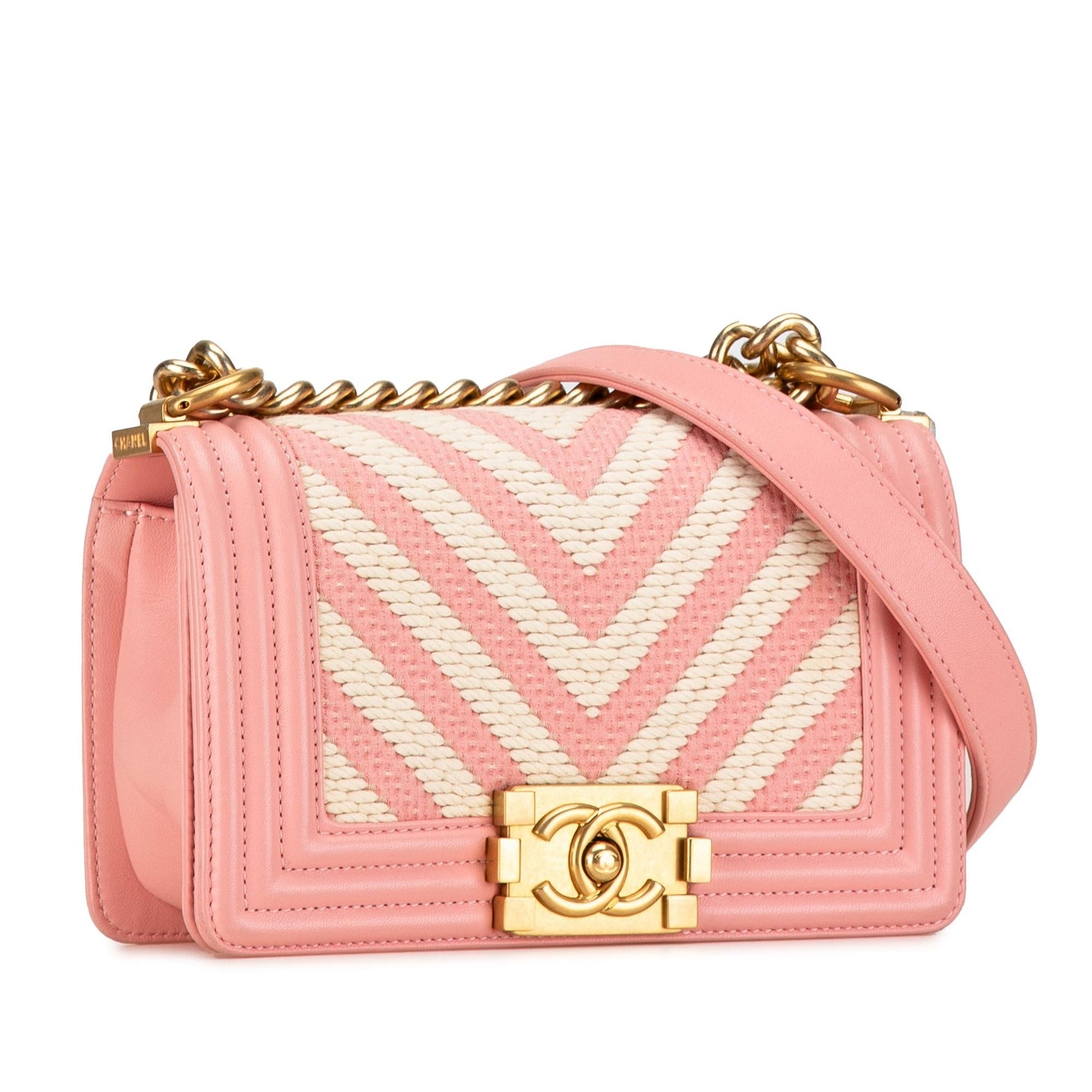 Chanel Braided Chevron Boy Flap SHG-f3tD92 Small Handbag