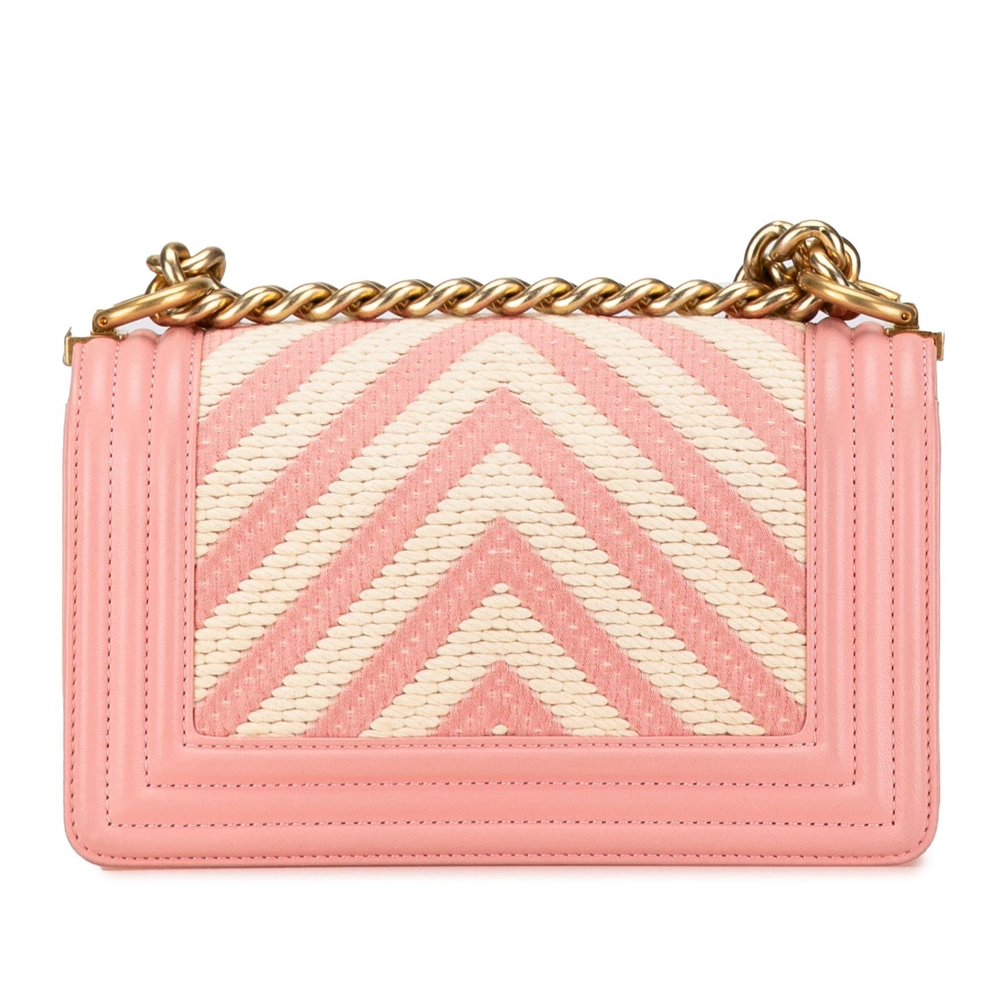 Chanel Braided Chevron Boy Flap Small Handbag Boy Flap