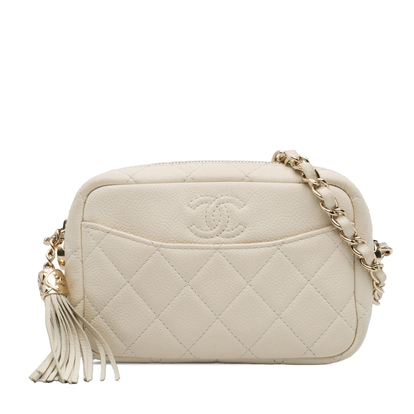 Chanel CC Flat Quilted Caviar Camera Small Shoes