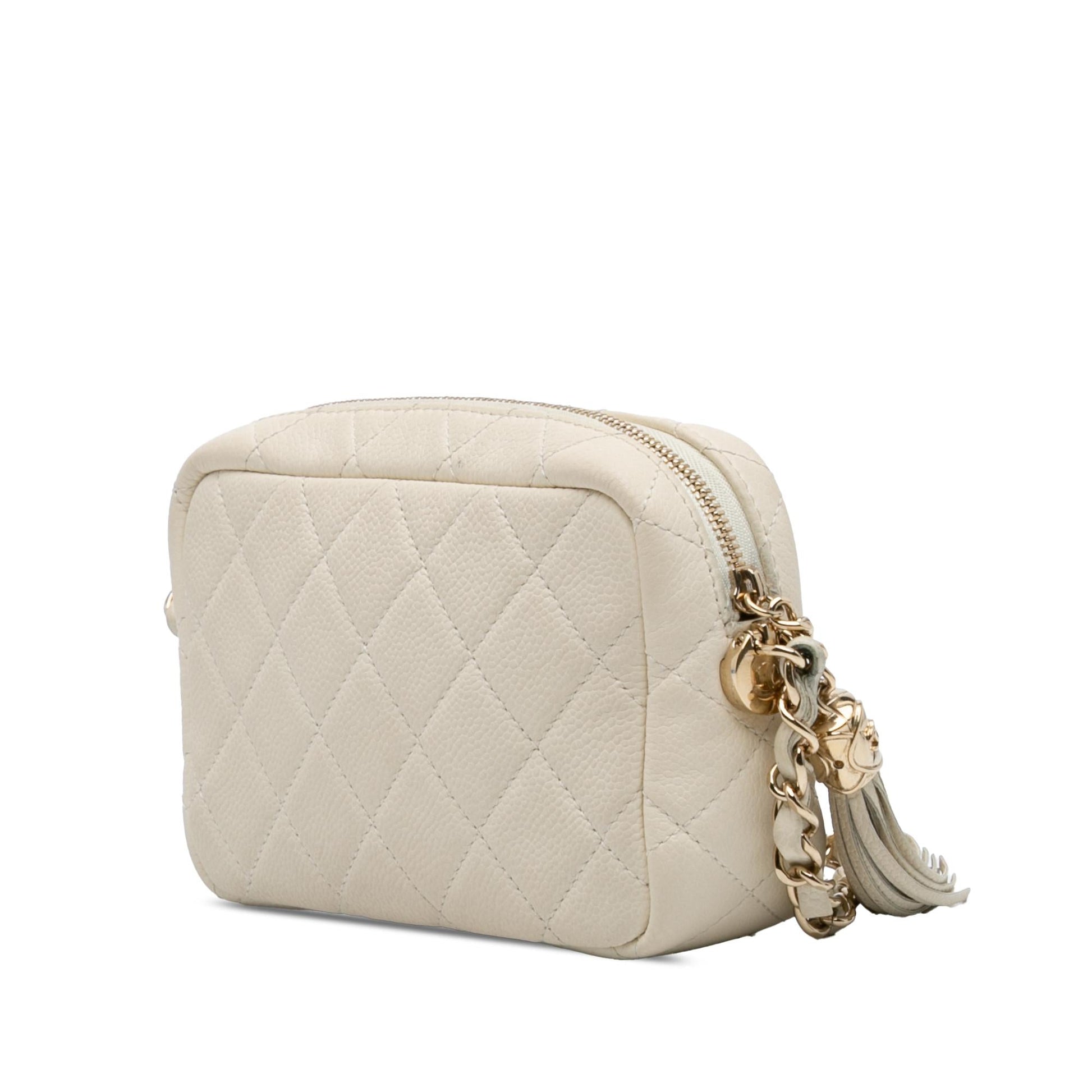 Chanel CC Flat Quilted Caviar Camera Small Shoes