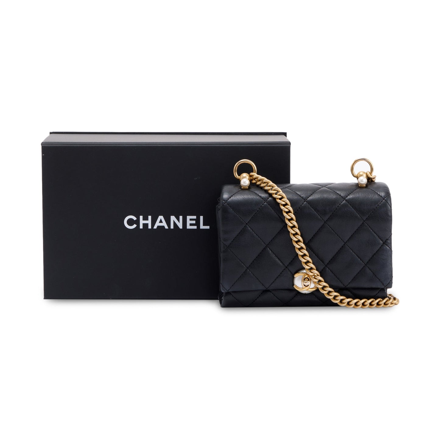 Chanel CC Pearl Accordion Flap Travel Bag Authenticity Card