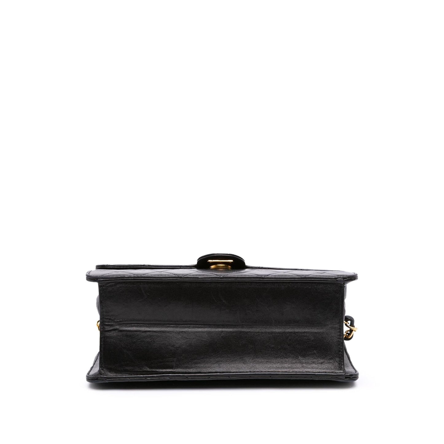 Chanel CC Quilted Lambskin Half Single Flap Small Handbag