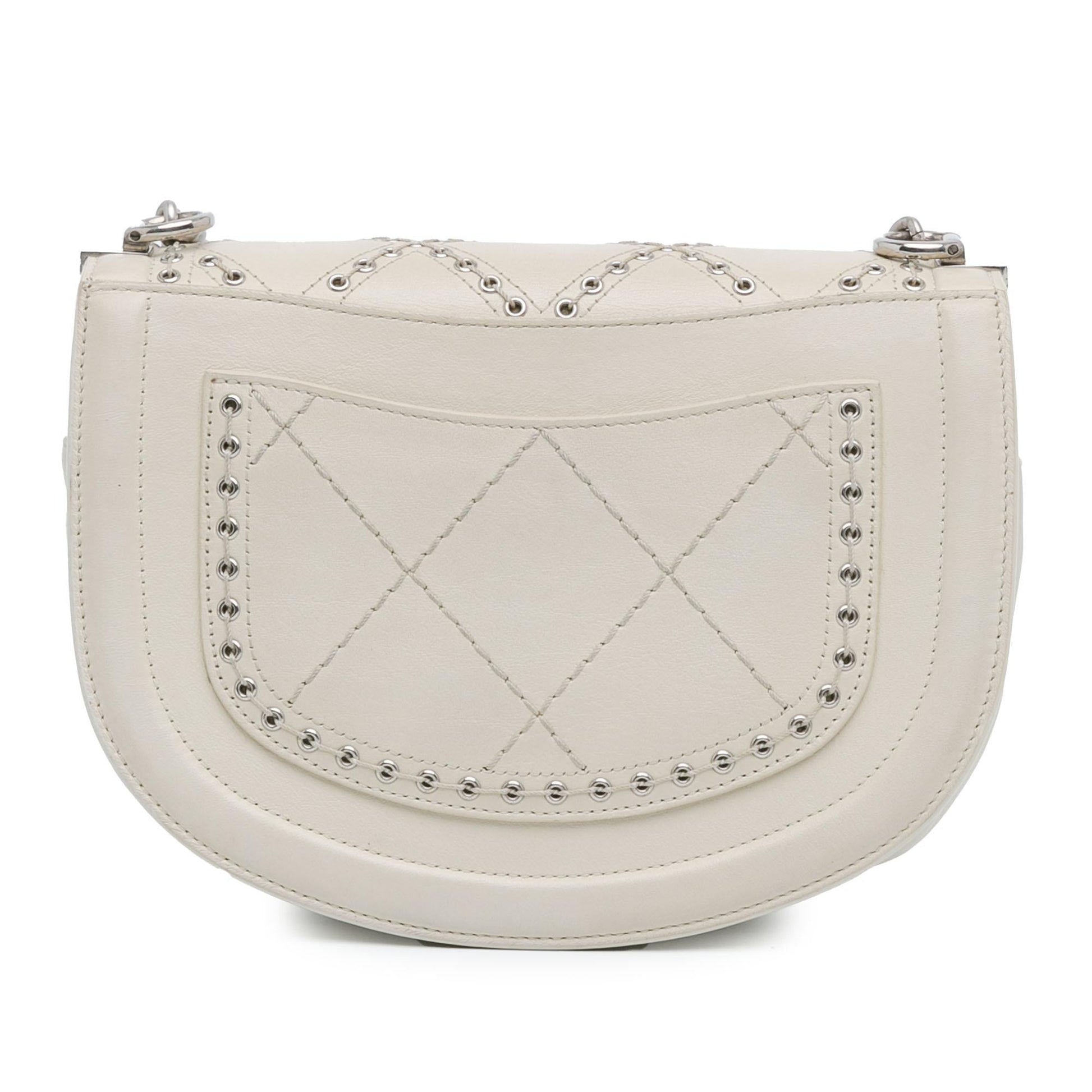 Chanel Calfskin Coco Eyelets Round Flap SHG-J36UdW Small Handbag