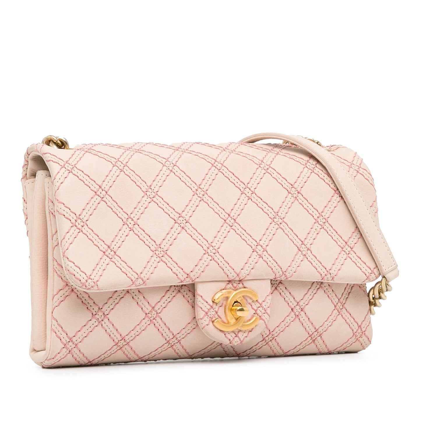 Chanel Small Calfskin Triple Stitched Flap (shg Mqcpxp) Handbag