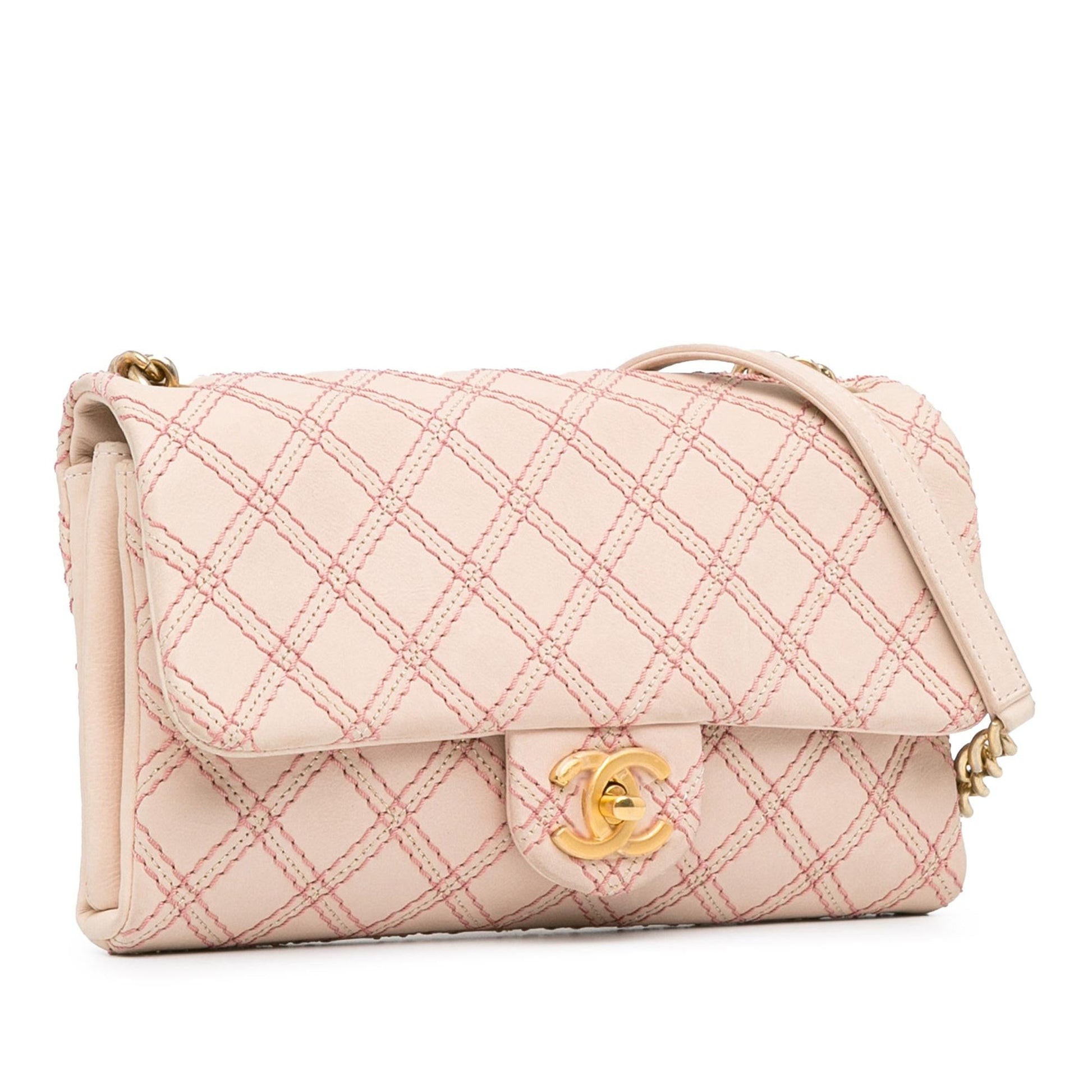 Chanel Small Calfskin Triple Stitched Flap (shg Mqcpxp) Handbag