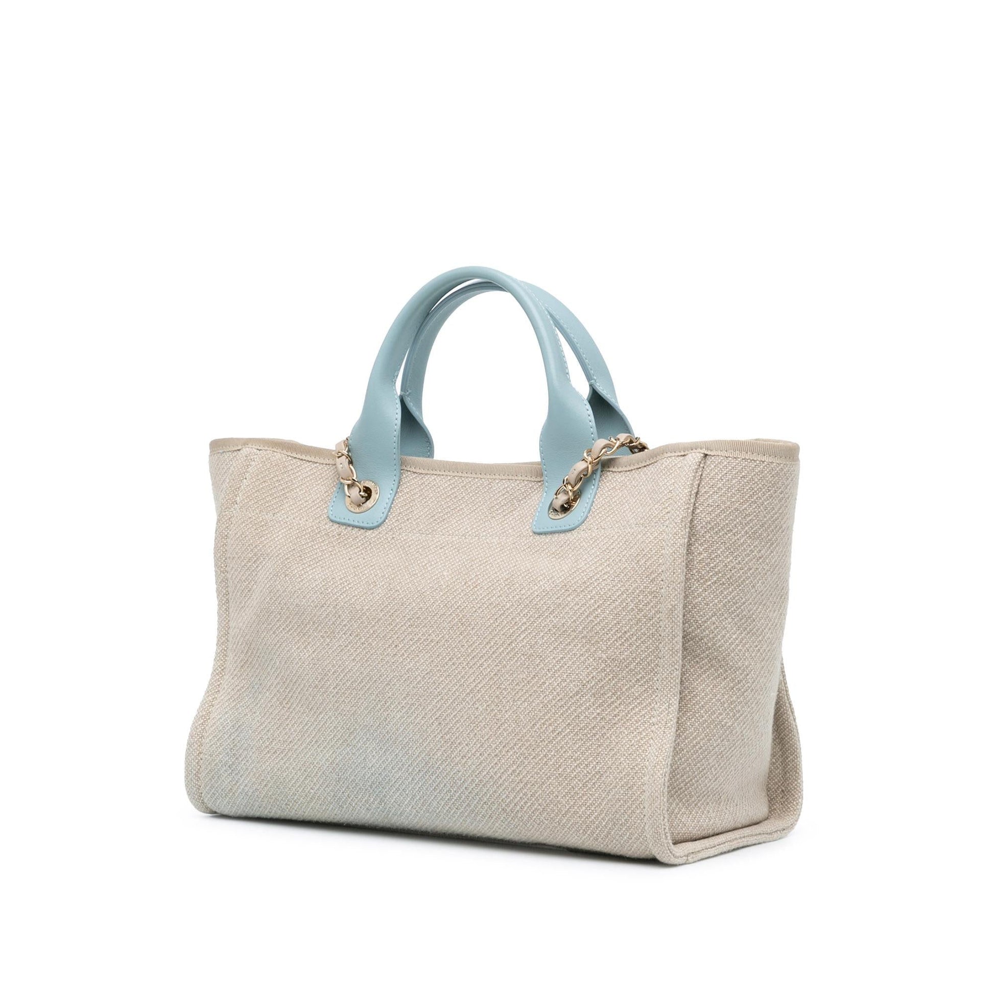 Chanel Deauville Satchel SHG-CZQGuG Small Canvas Satchel Bag