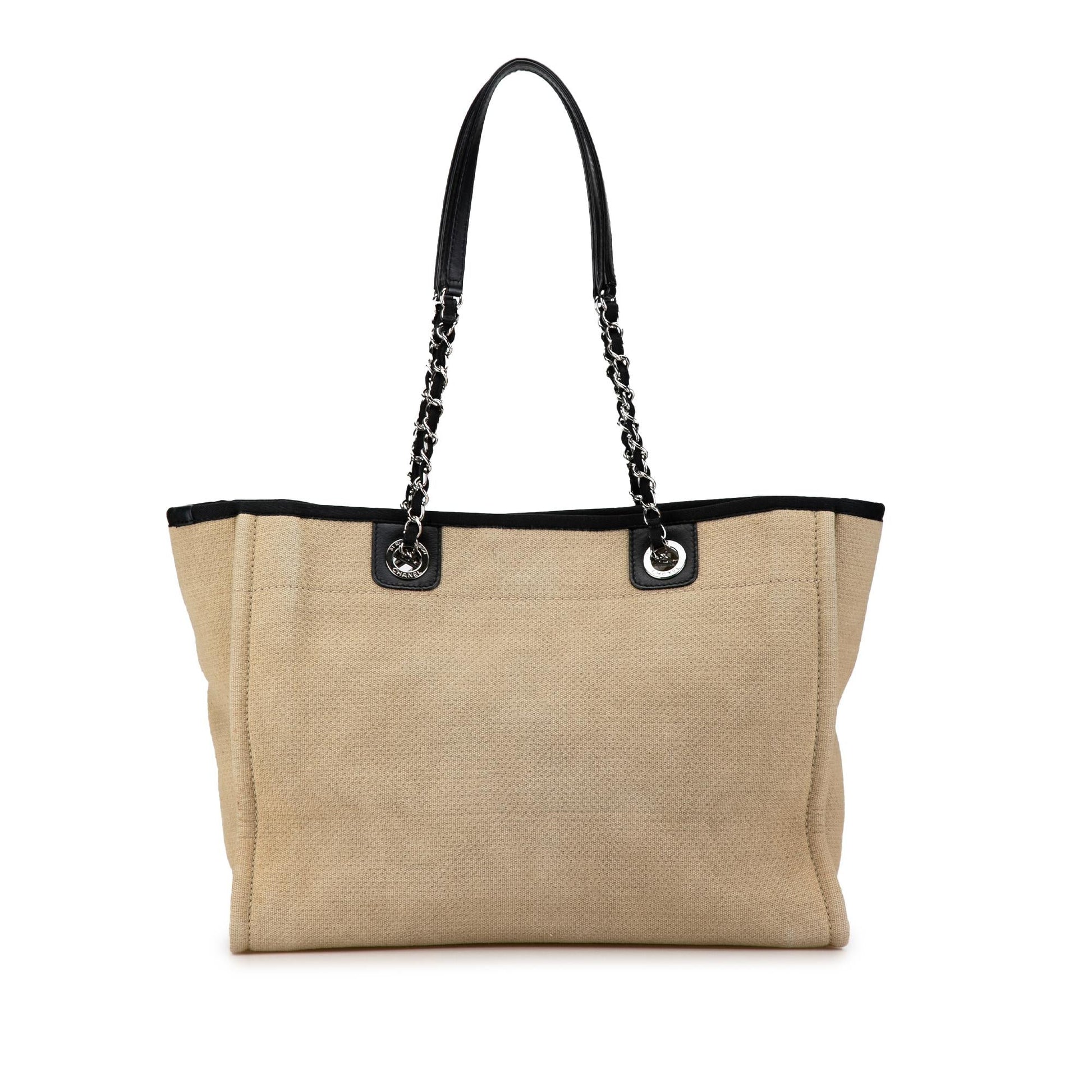 Chanel Deauville SHG-1L4Nhk Small Canvas Tote Bag