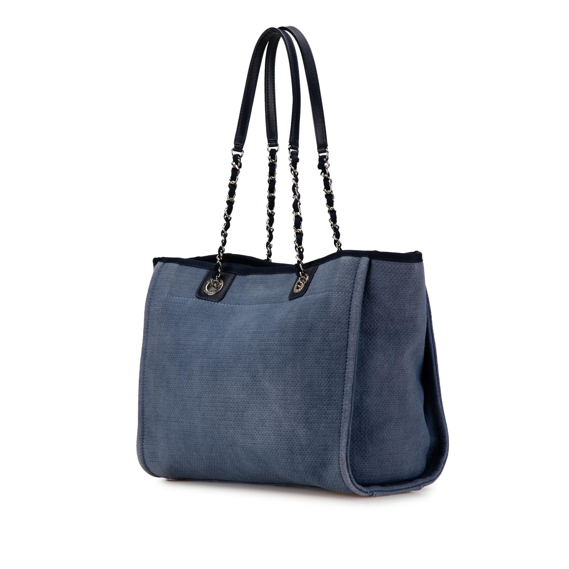 Chanel Deauville Small Canvas Tote Bag