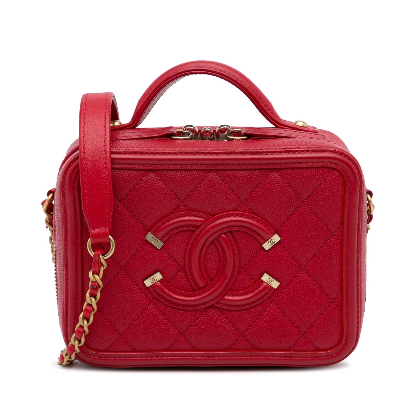 Chanel Caviar CC Filigree Vanity SHG-xceroo Small Handbag