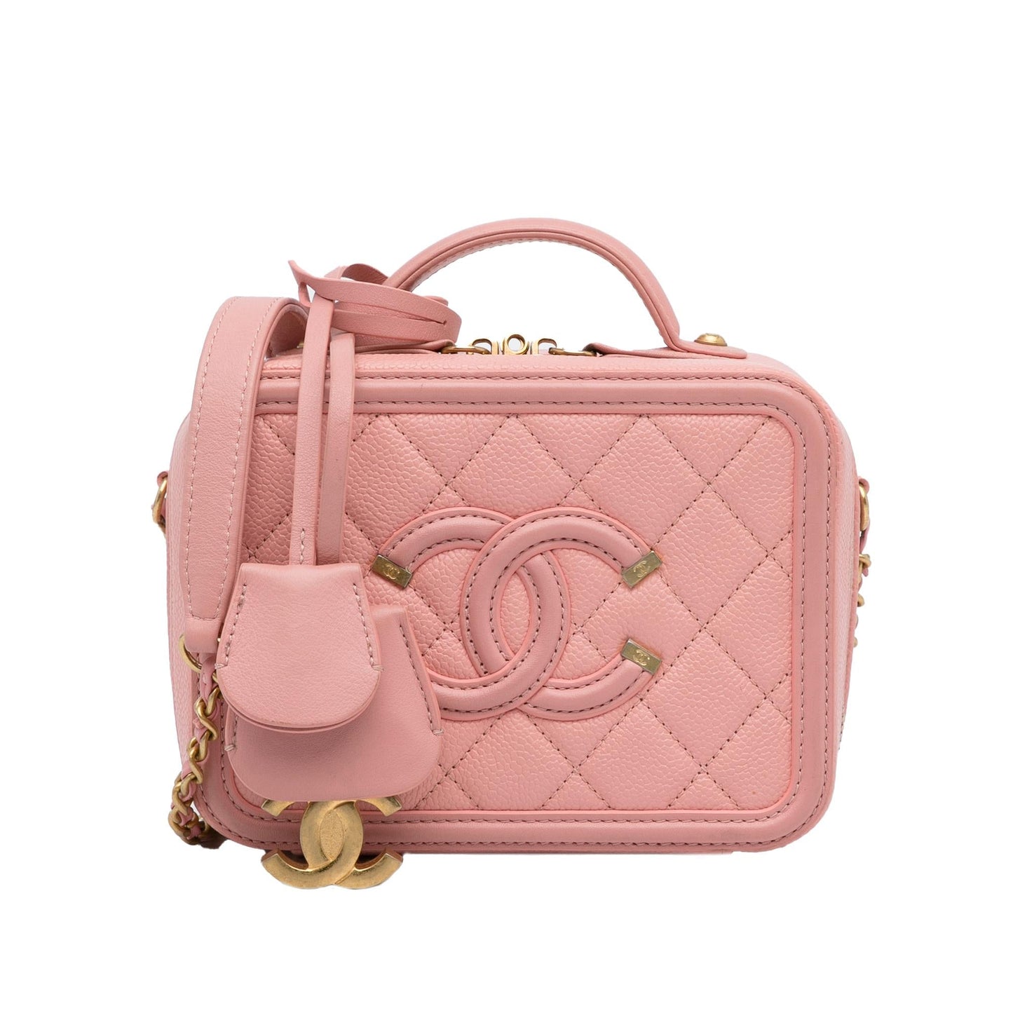 Chanel Caviar CC Filigree Vanity SHG-RkOLyj Small Handbag