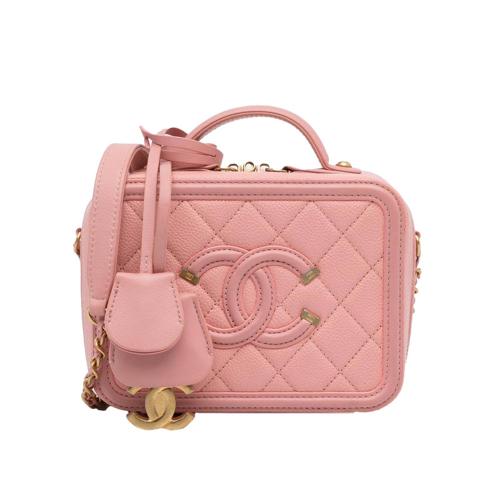 Chanel Caviar CC Filigree Vanity SHG-RkOLyj Small Handbag