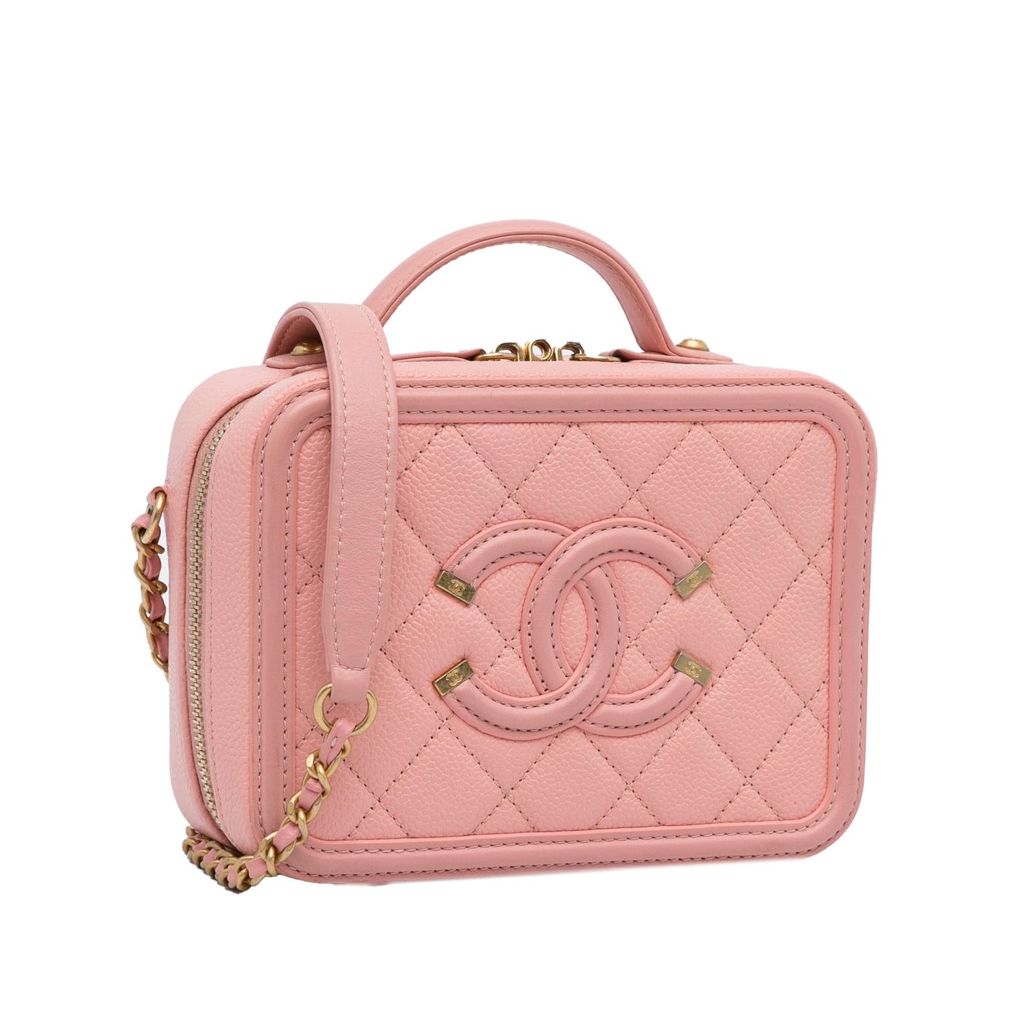 Chanel Caviar CC Filigree Vanity SHG-RkOLyj Small Handbag
