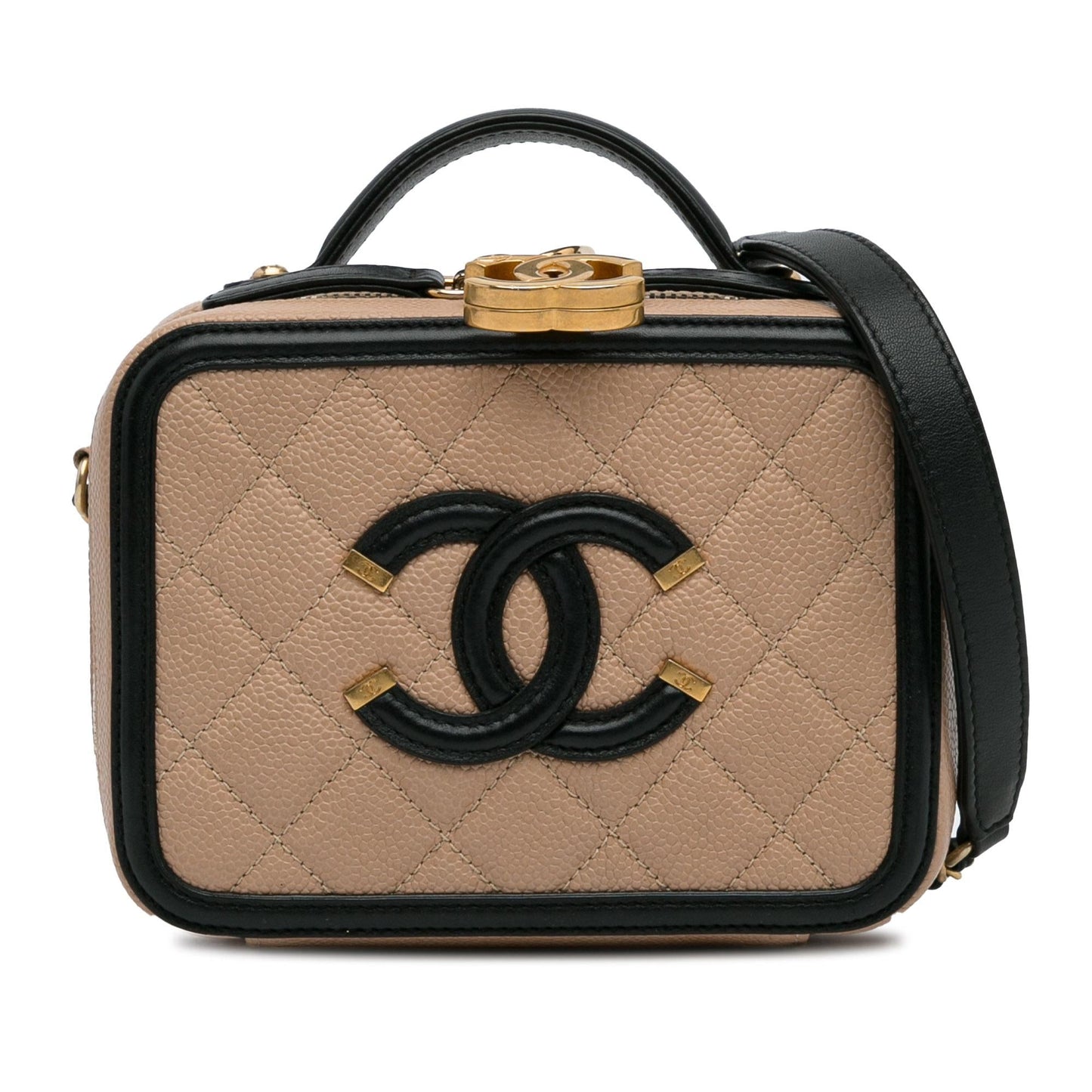 Chanel Small Caviar Cc Filigree Vanity Case (Shg-C7Hube) Bag