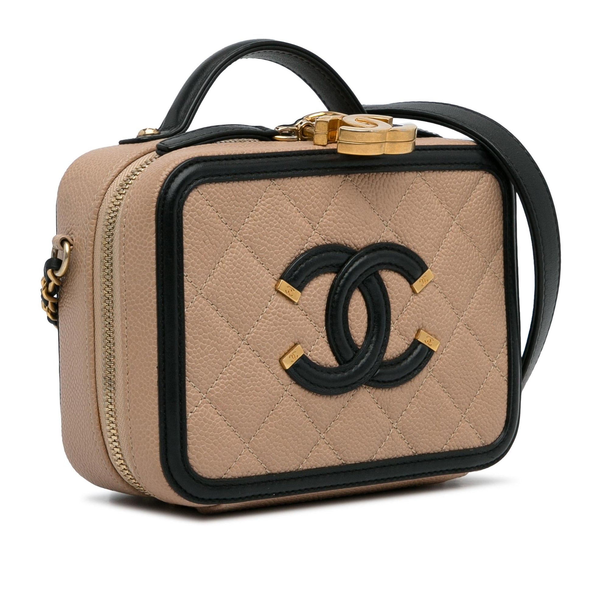 Chanel Small Caviar Cc Filigree Vanity Case (Shg-C7Hube) Bag