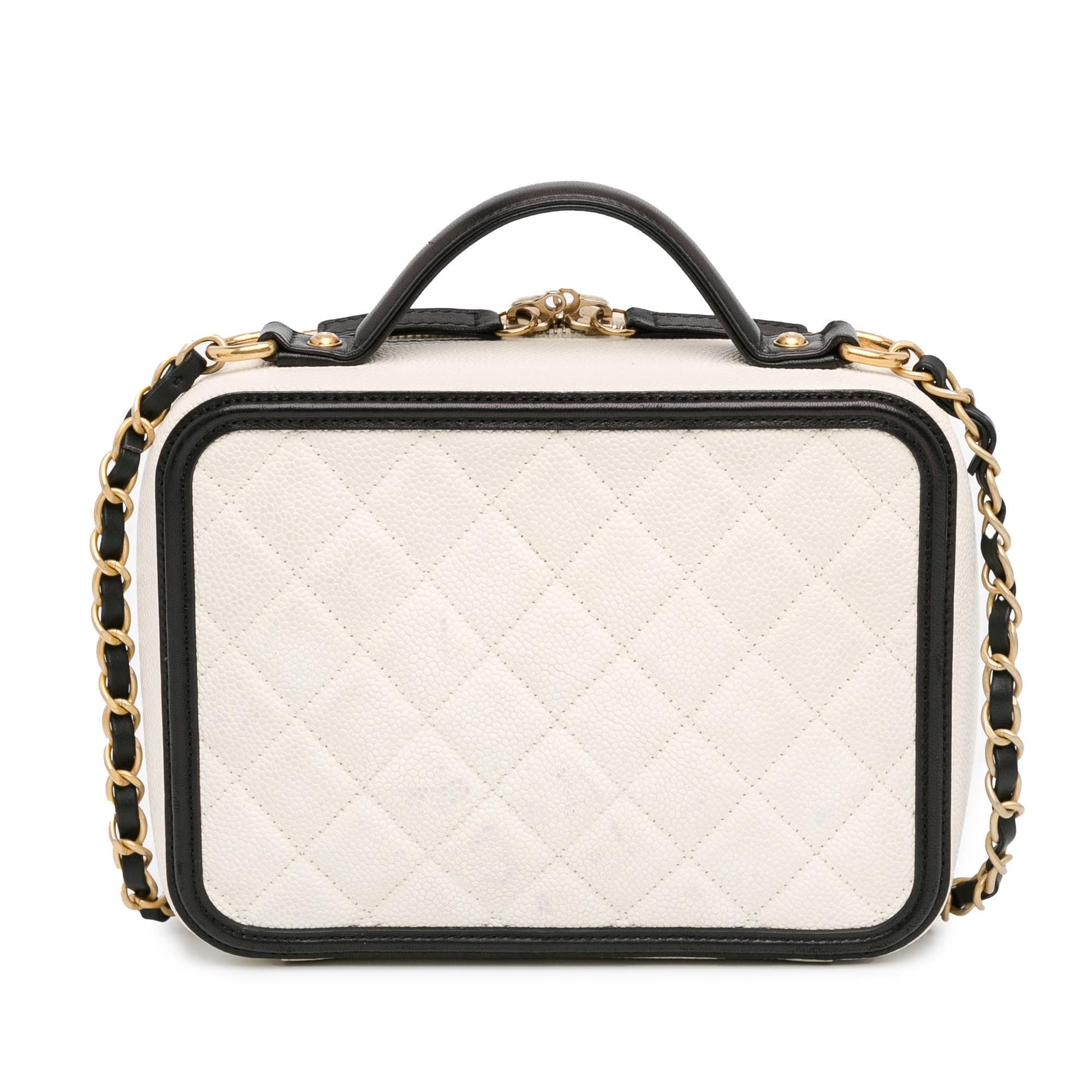 Chanel Small Caviar Cc Filigree Vanity Case (Shg-Fhirt4) Bag