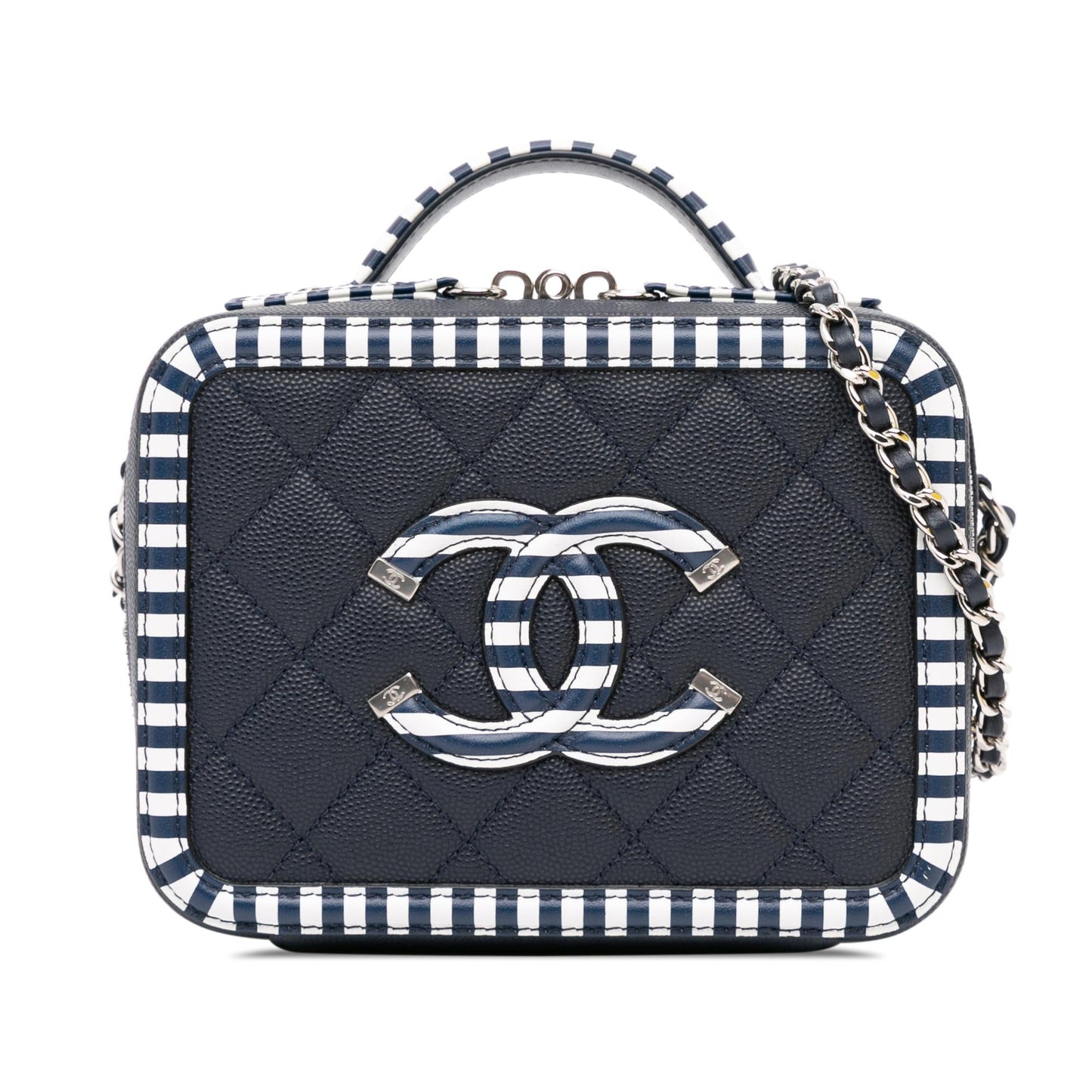 Chanel Caviar CC Filigree Vanity SHG-8go1HA Small Handbag