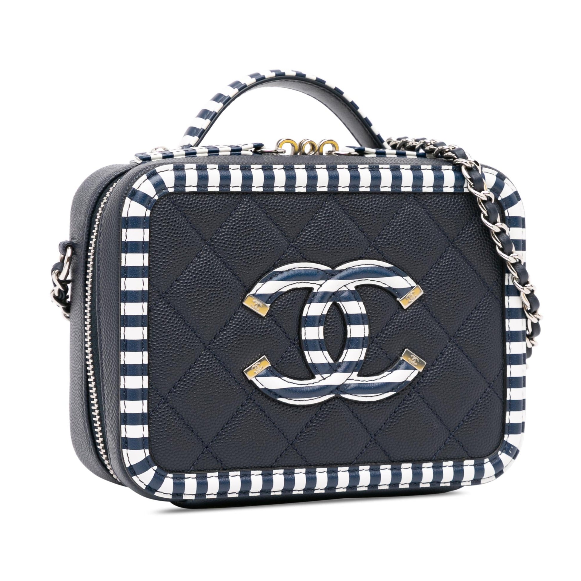 Chanel Caviar CC Filigree Vanity SHG-8go1HA Small Handbag